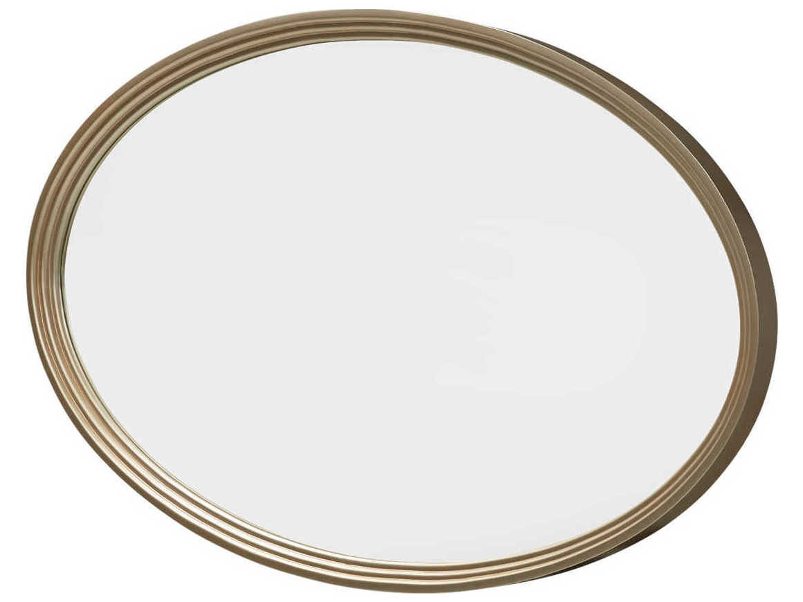 Michael Amini Villa Cherie Caramel Chardonnay Oval Wall Mirror