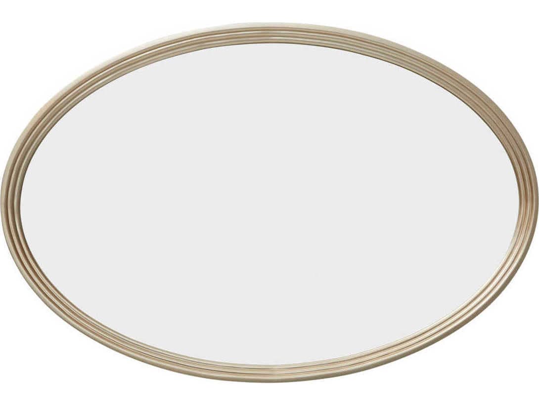 Michael Amini Villa Cherie Caramel Chardonnay Oval Wall Mirror