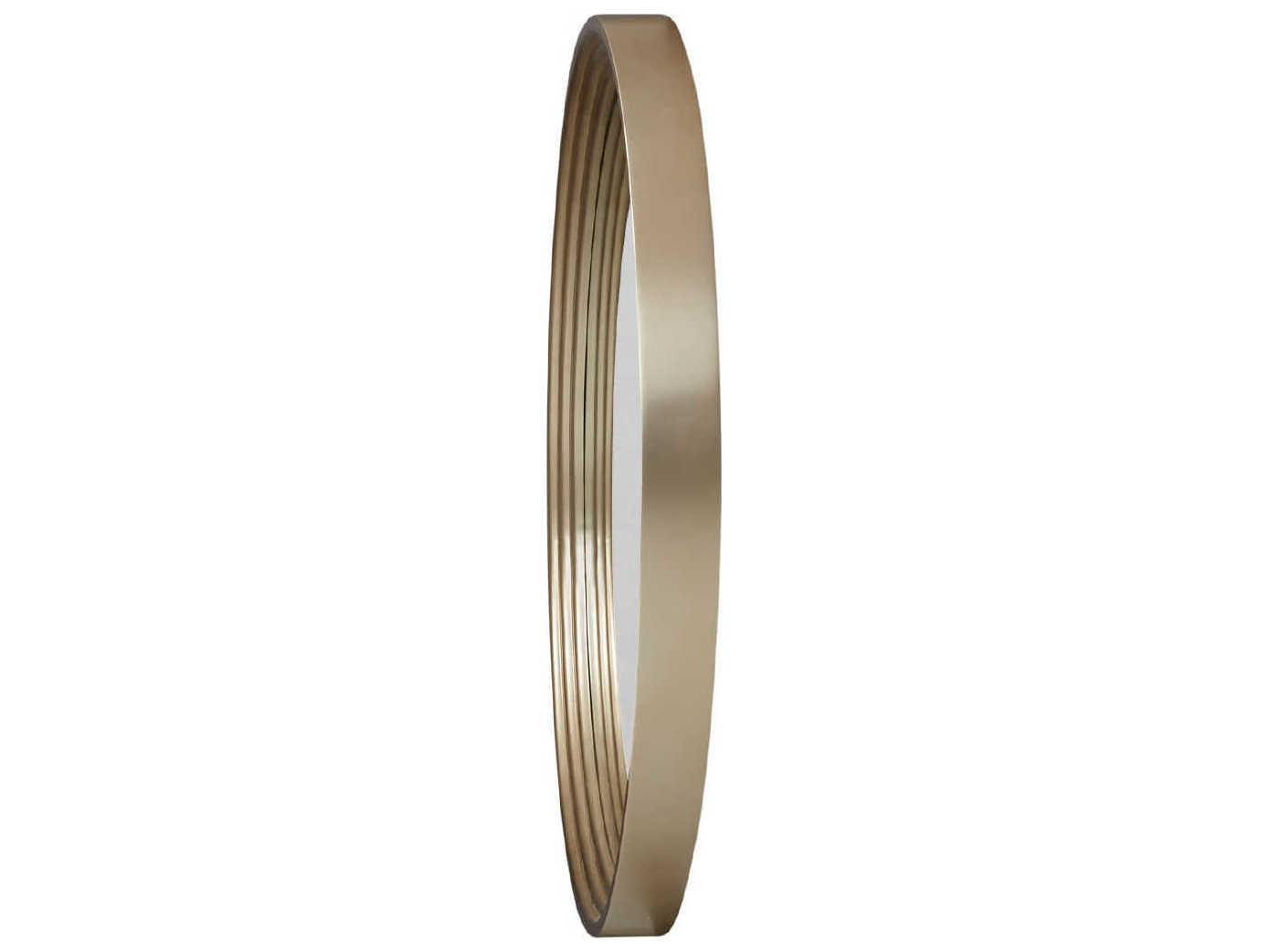 Michael Amini Villa Cherie Caramel Chardonnay Oval Wall Mirror