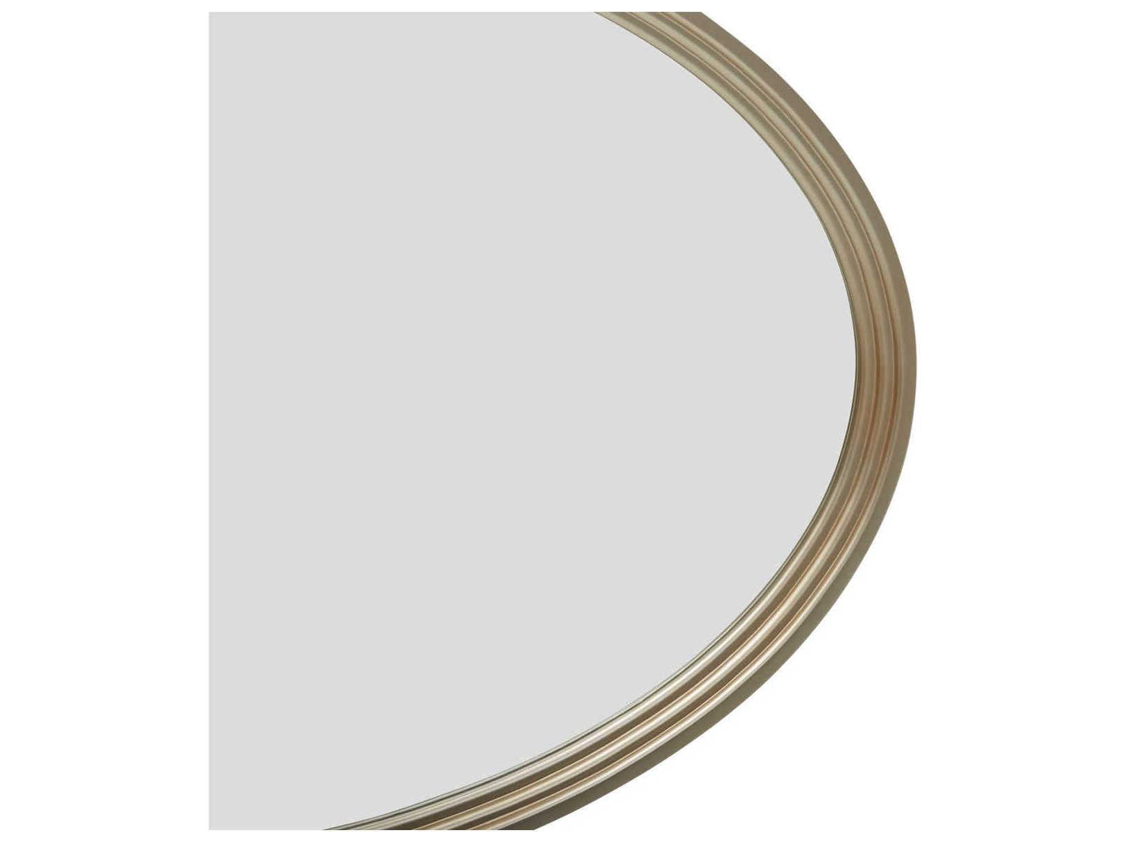 Michael Amini Villa Cherie Caramel Chardonnay Oval Wall Mirror