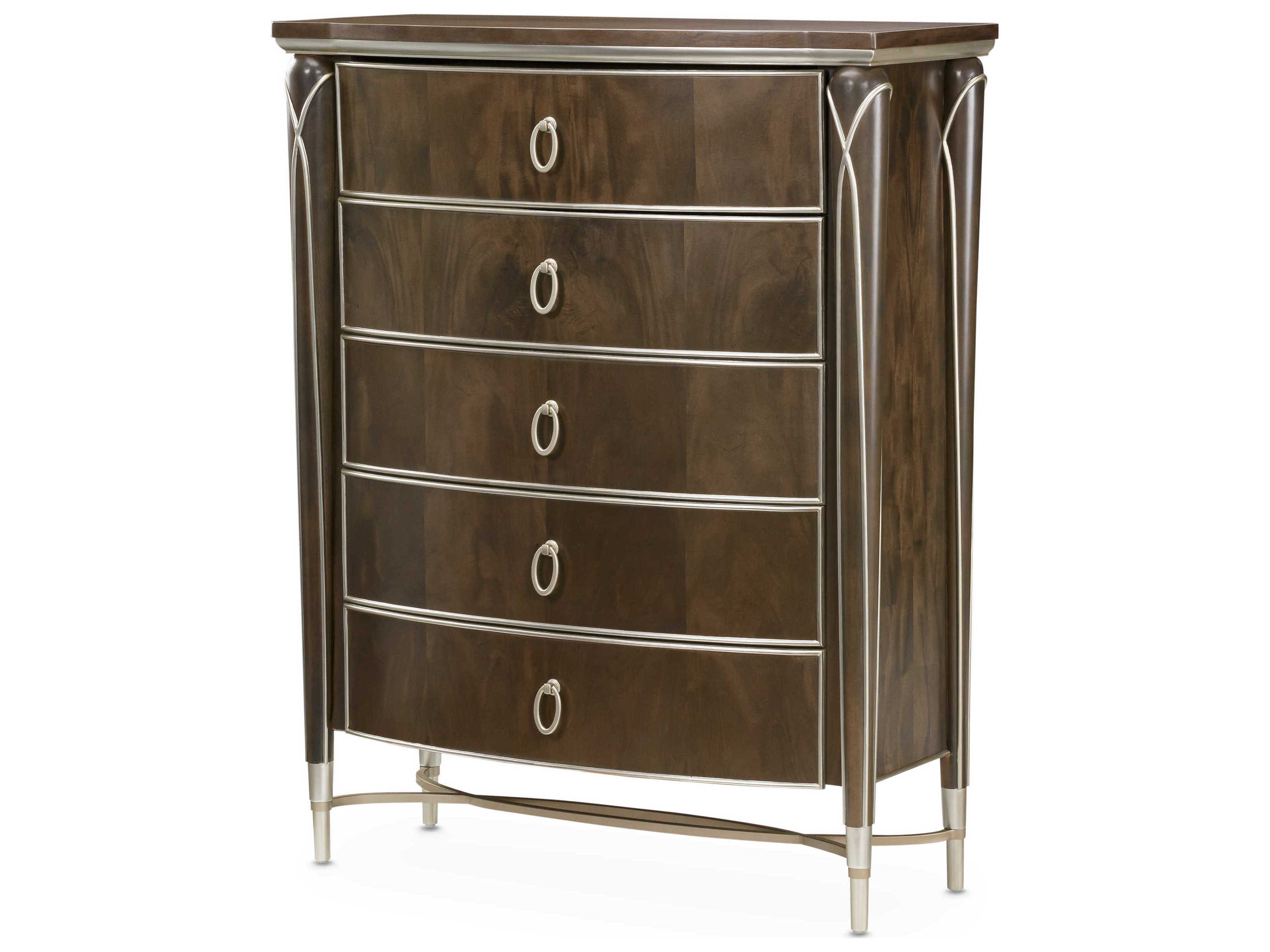 Michael Amini Villa Cherie Hazelnut Brown Birch Wood Accent Chest