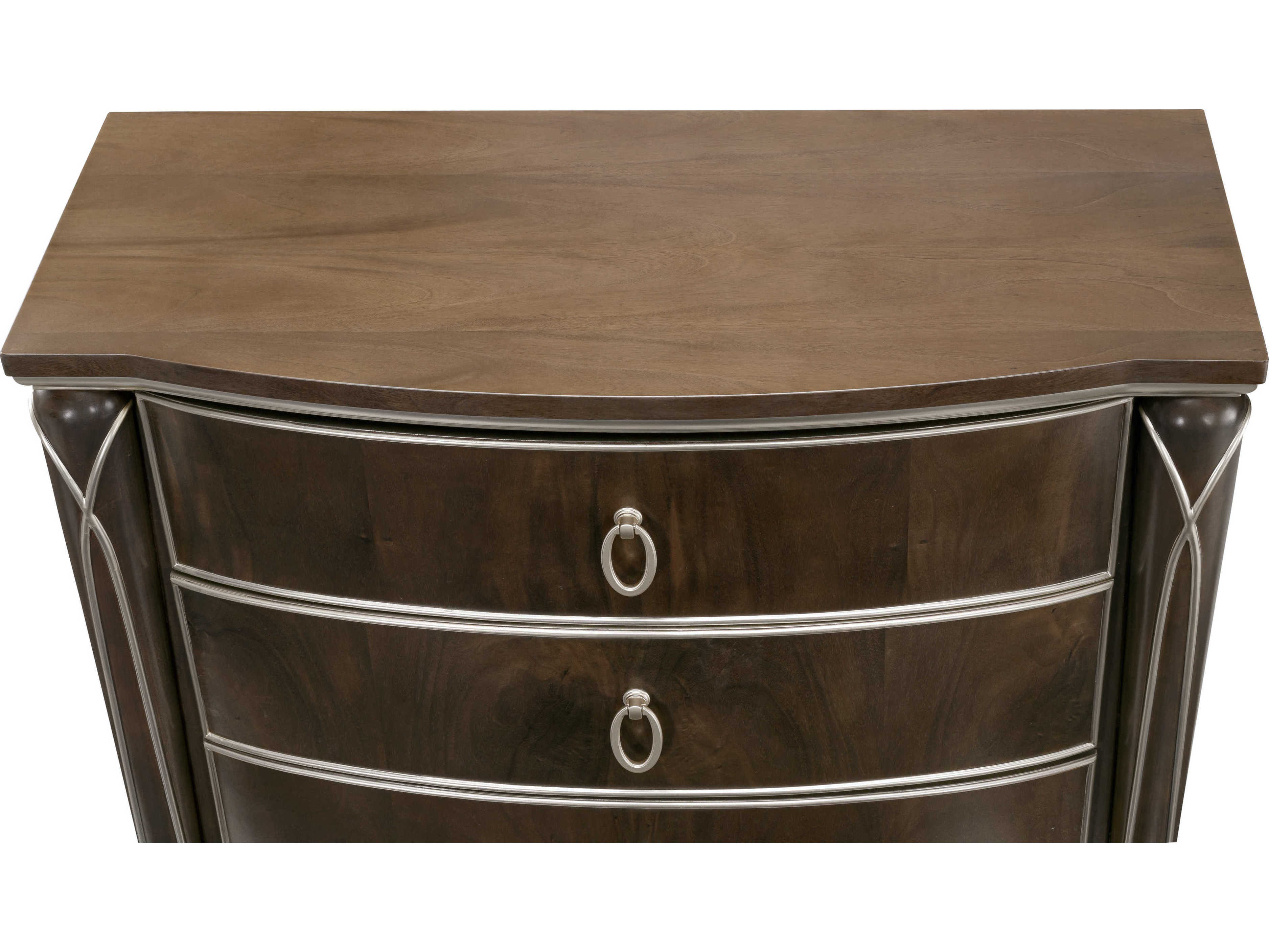 Michael Amini Villa Cherie Hazelnut Brown Birch Wood Accent Chest