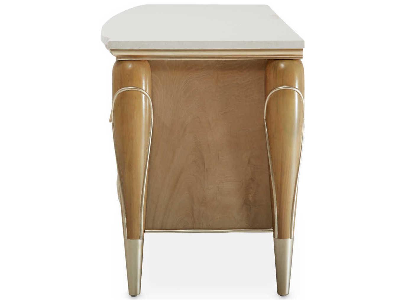 Michael Amini Villa Cherie Caramel 80" Birch Wood Media Console