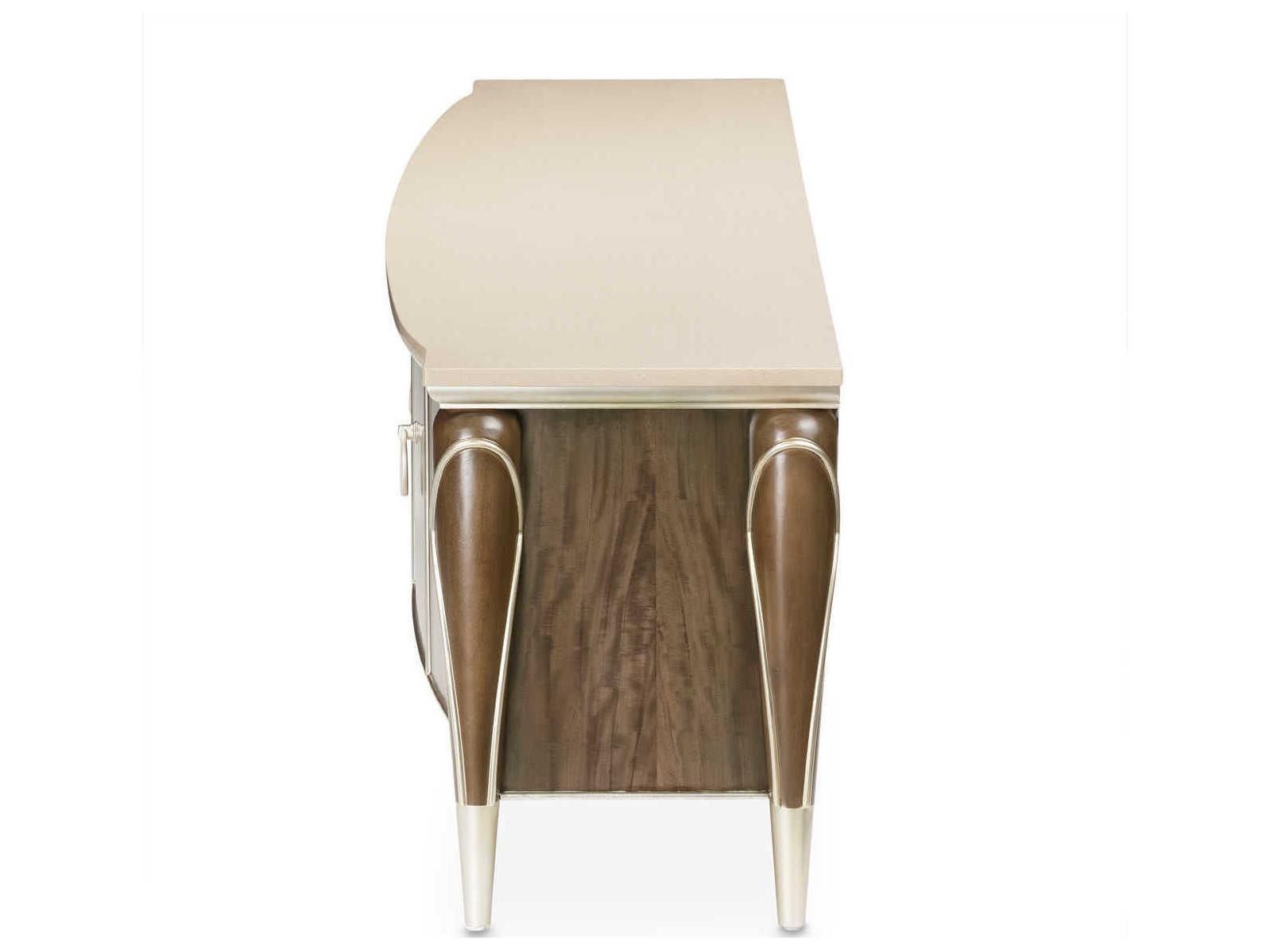 Michael Amini Villa Cherie Hazelnut 80" Birch Wood Media Console