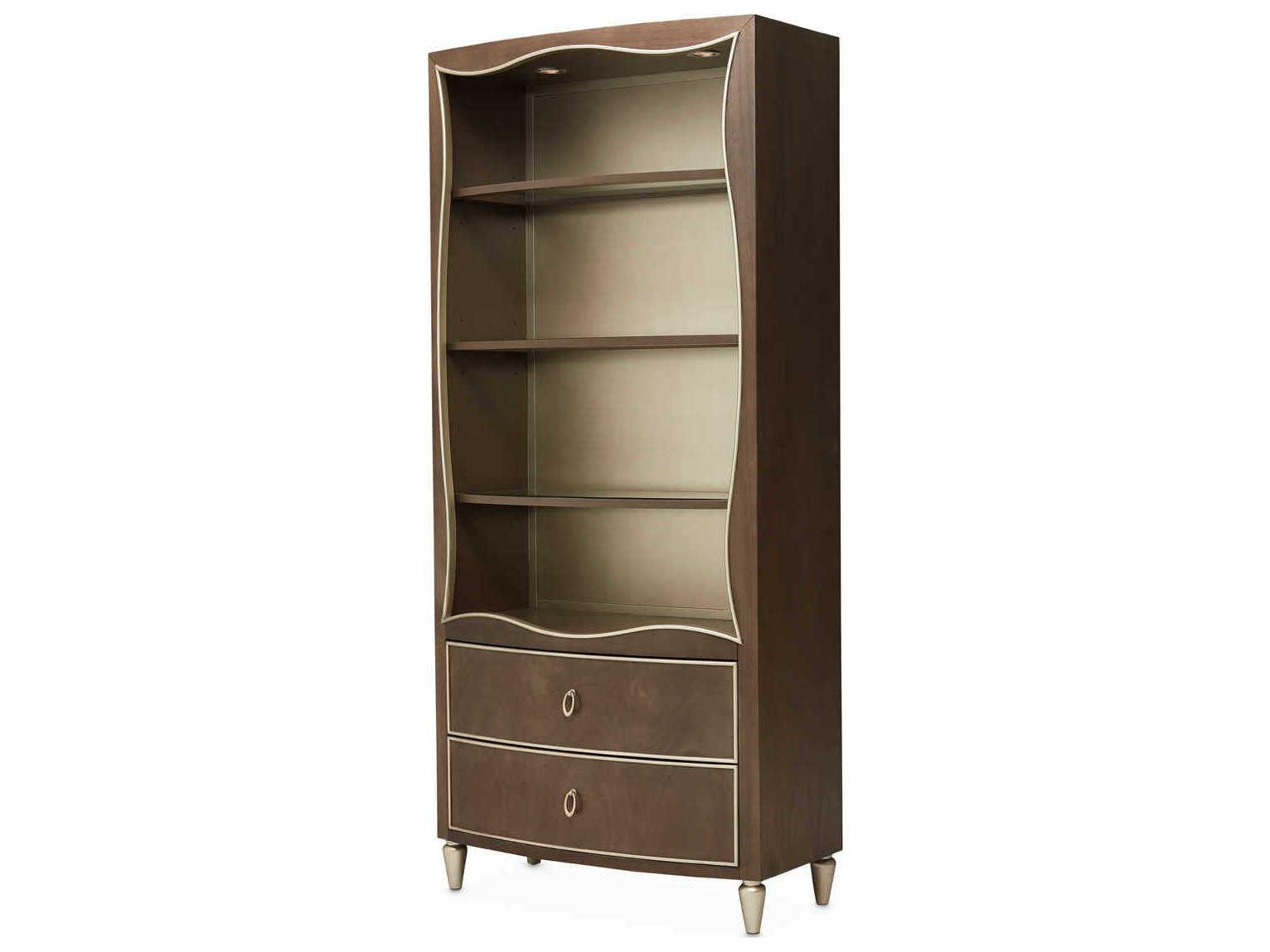 Michael Amini Villa Cherie Hazelnut Bookcase