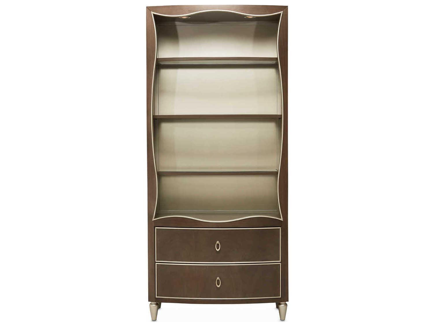 Michael Amini Villa Cherie Hazelnut Bookcase
