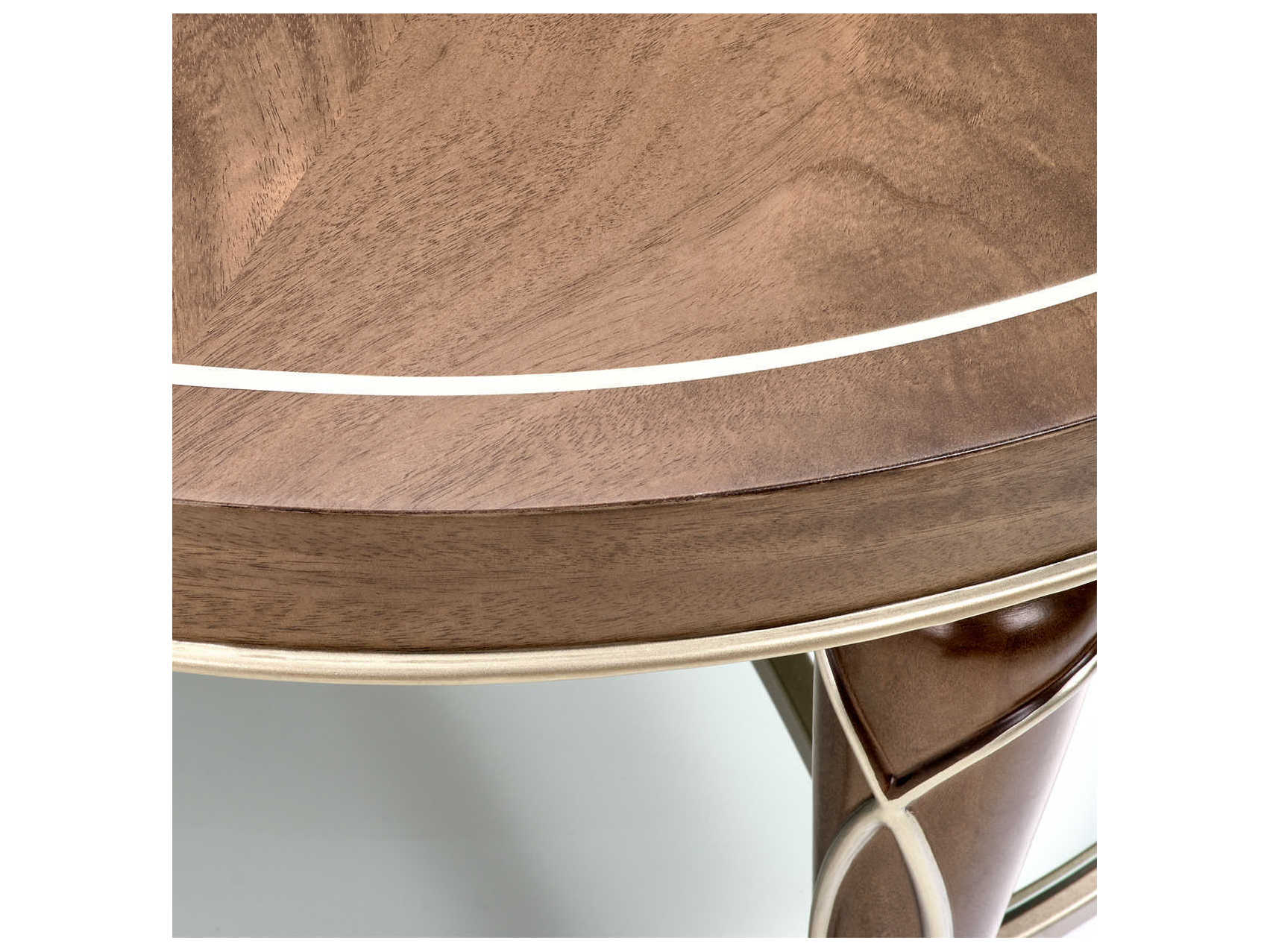 Michael Amini Villa Cherie Hazelnut Oval Wood Cocktail Table
