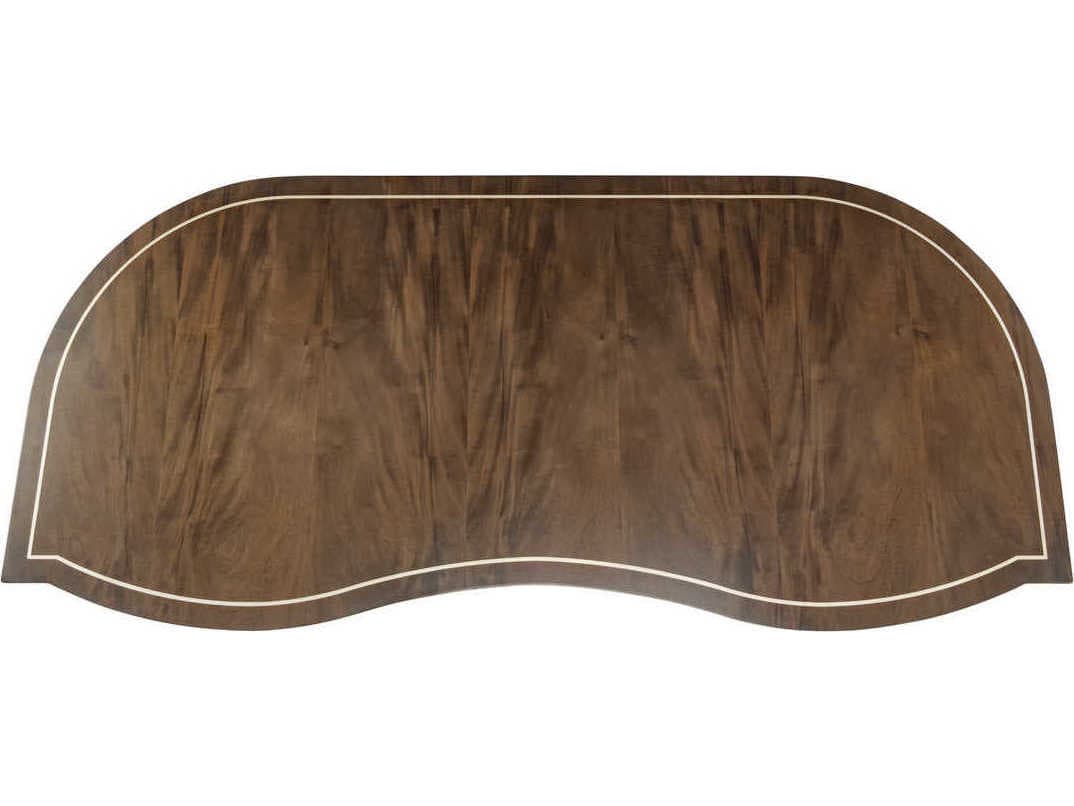 Michael Amini Villa Cherie Hazelnut Brown Birch Wood Executive Desk