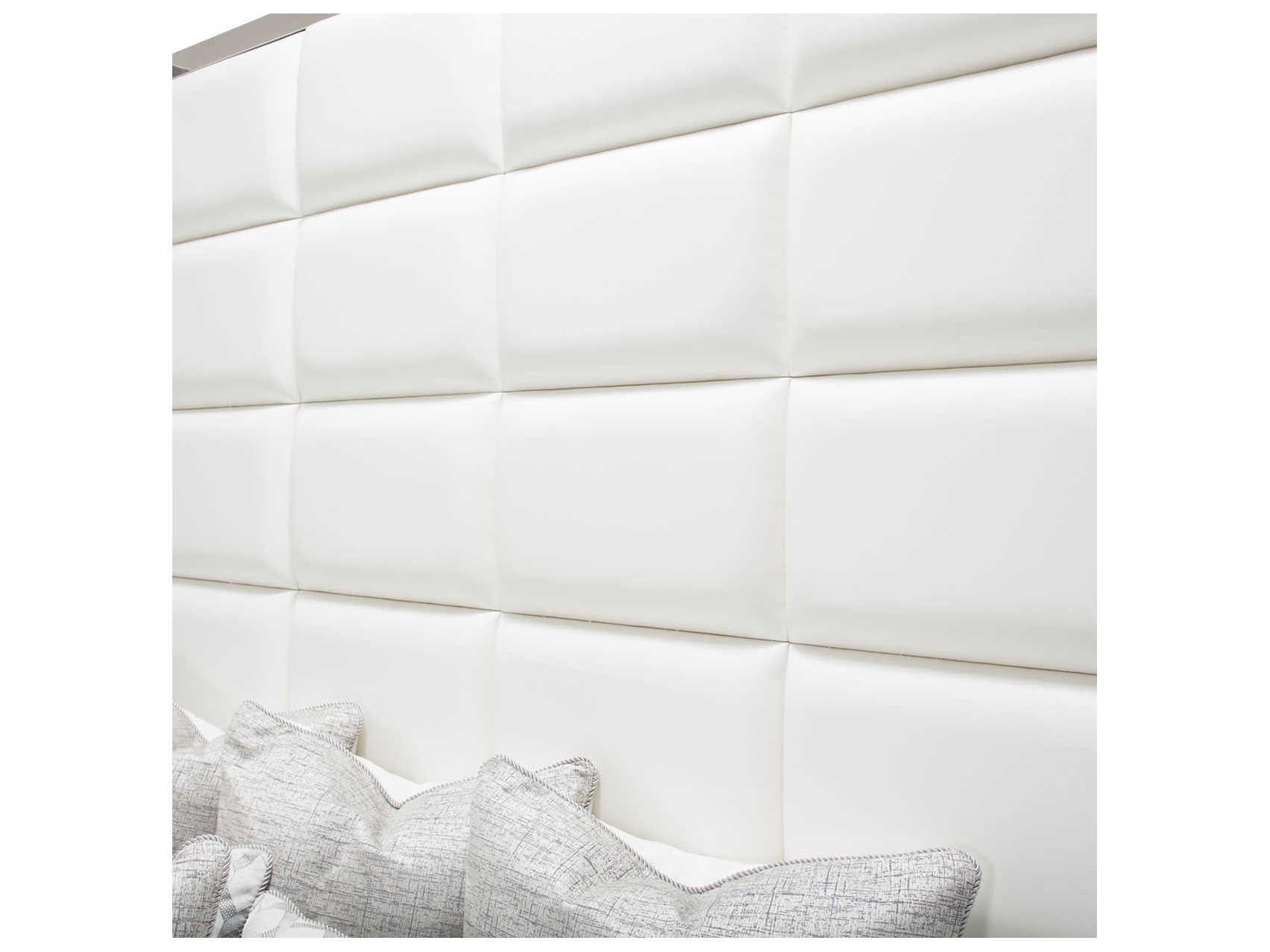 Michael Amini State St. White Solid Wood California King Canopy Bed