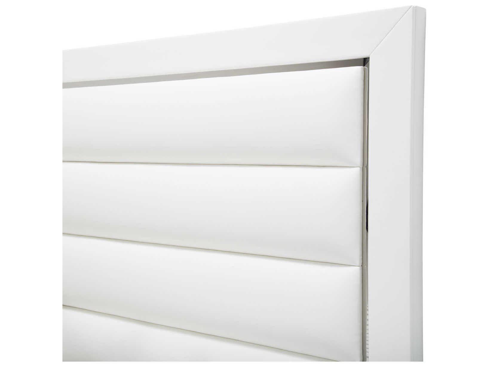 Michael Amini State St. White Solid Wood California King Panel Bed