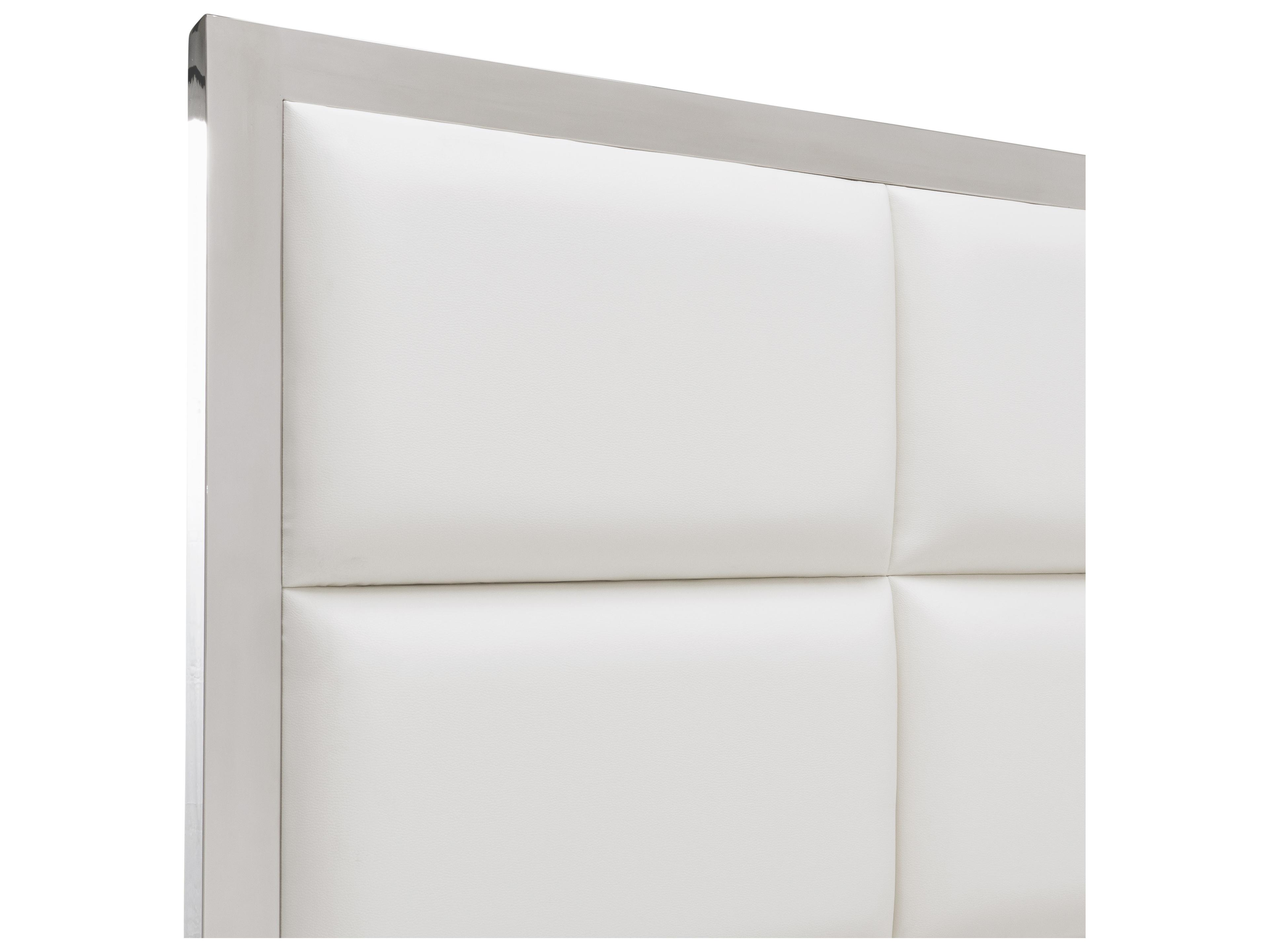 Michael Amini State St. White Solid Wood King Panel Bed