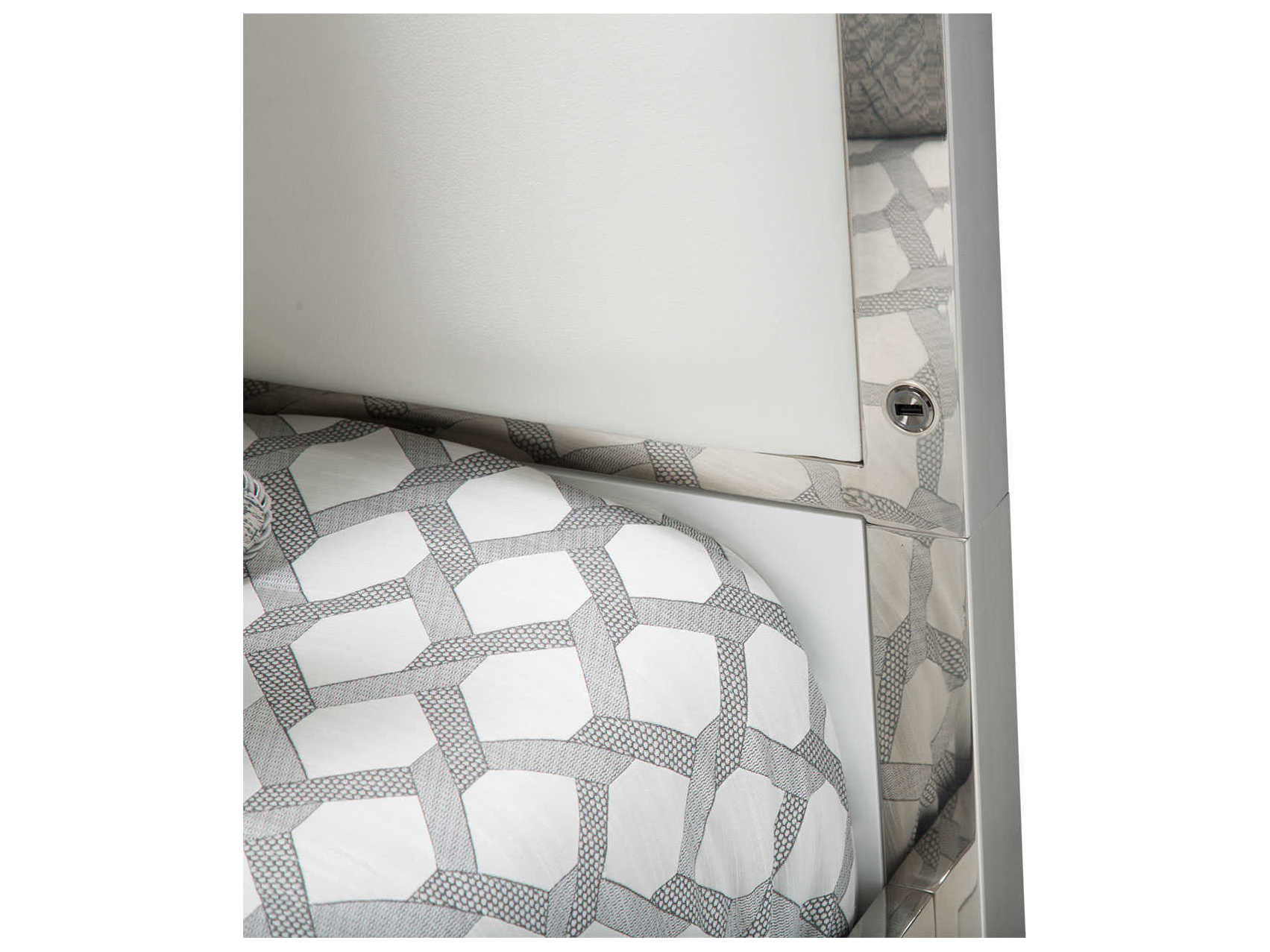 Michael Amini State St. White Wood Queen Canopy Bed