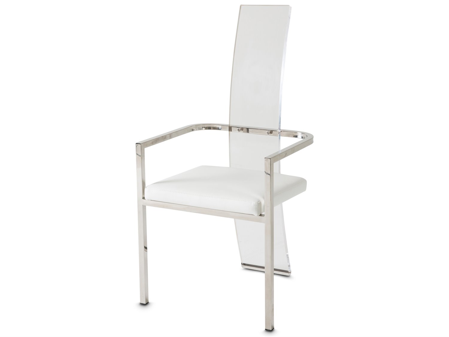Michael Amini State St. White Arm Dining Chair