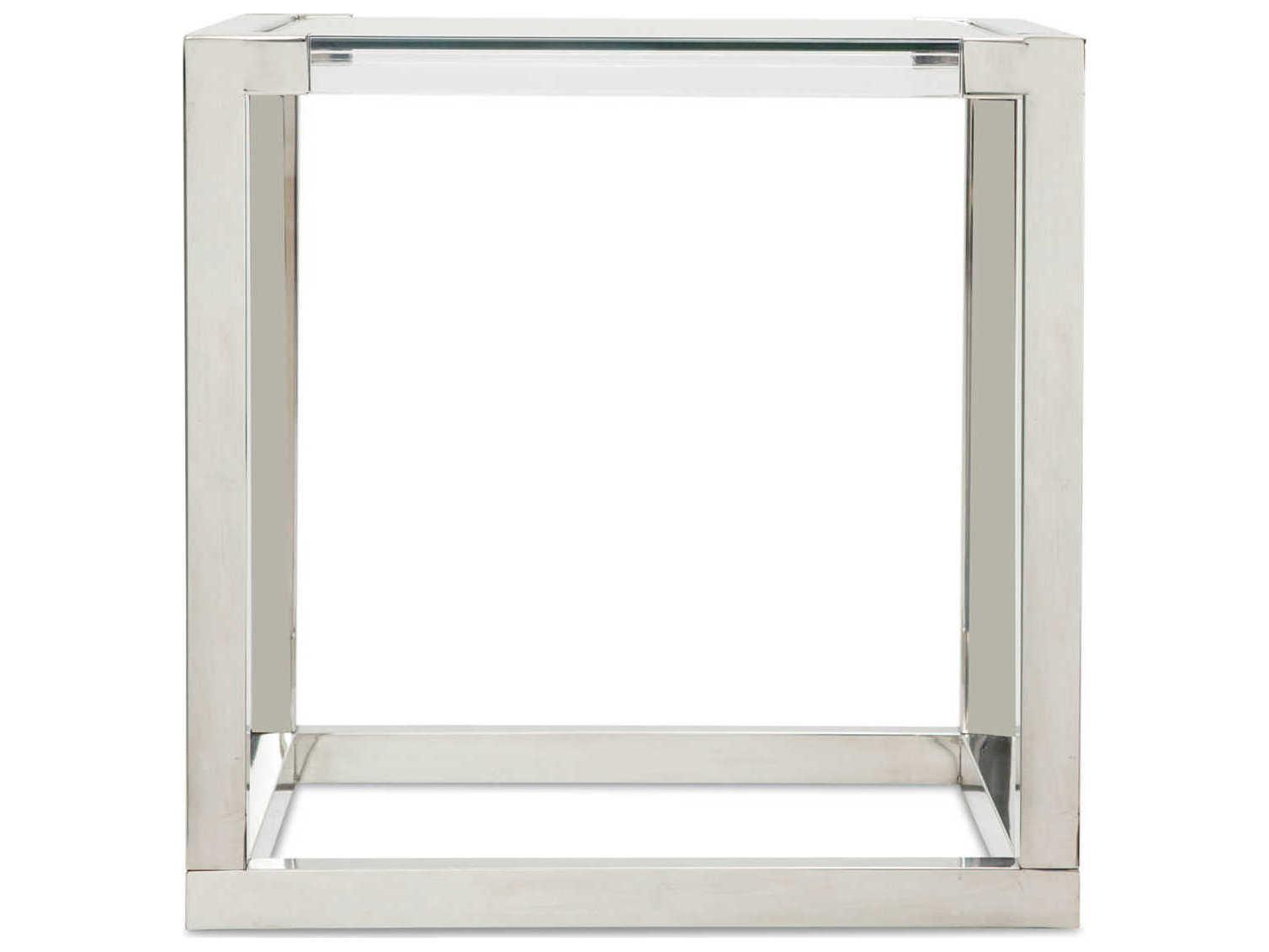 Michael Amini State St. Square Glass End Table