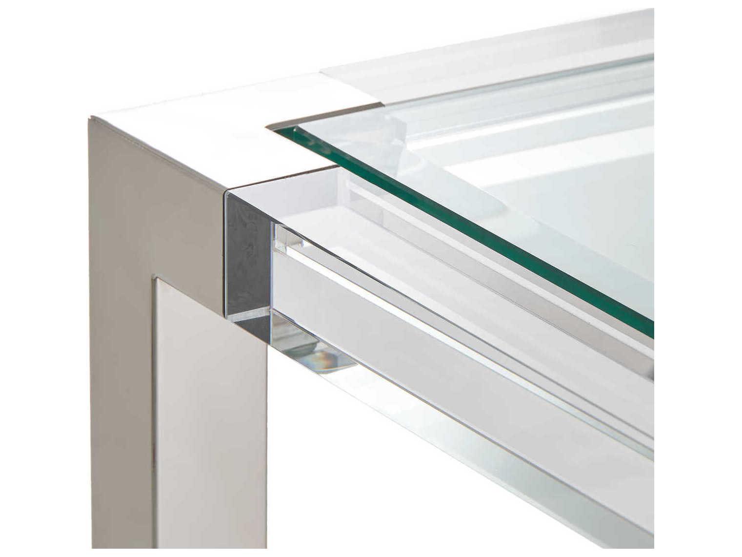 Michael Amini State St. Square Glass End Table