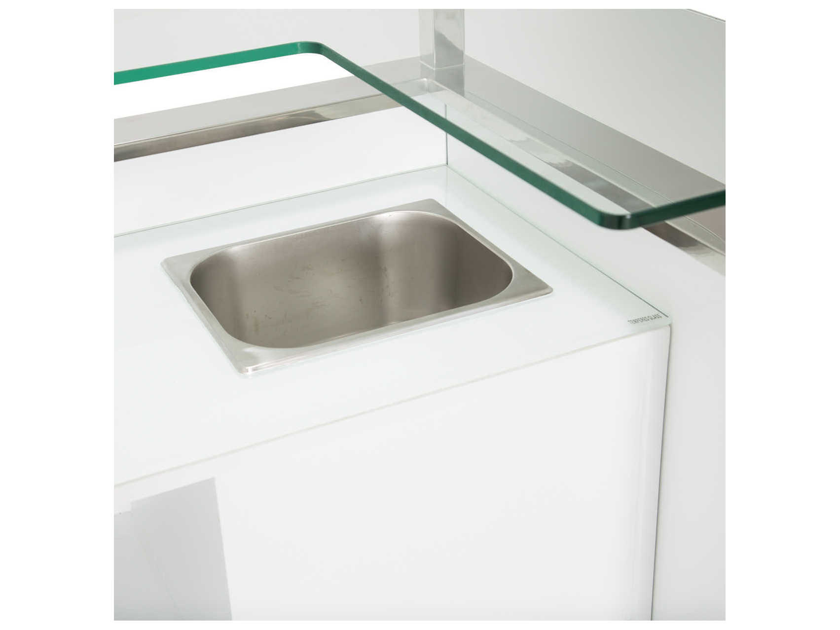 Michael Amini State St Glossy White Bar Cabinet