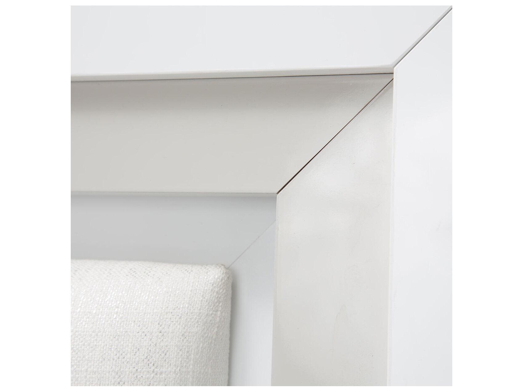 Michael Amini Sky Tower White Wood King Platform Bed