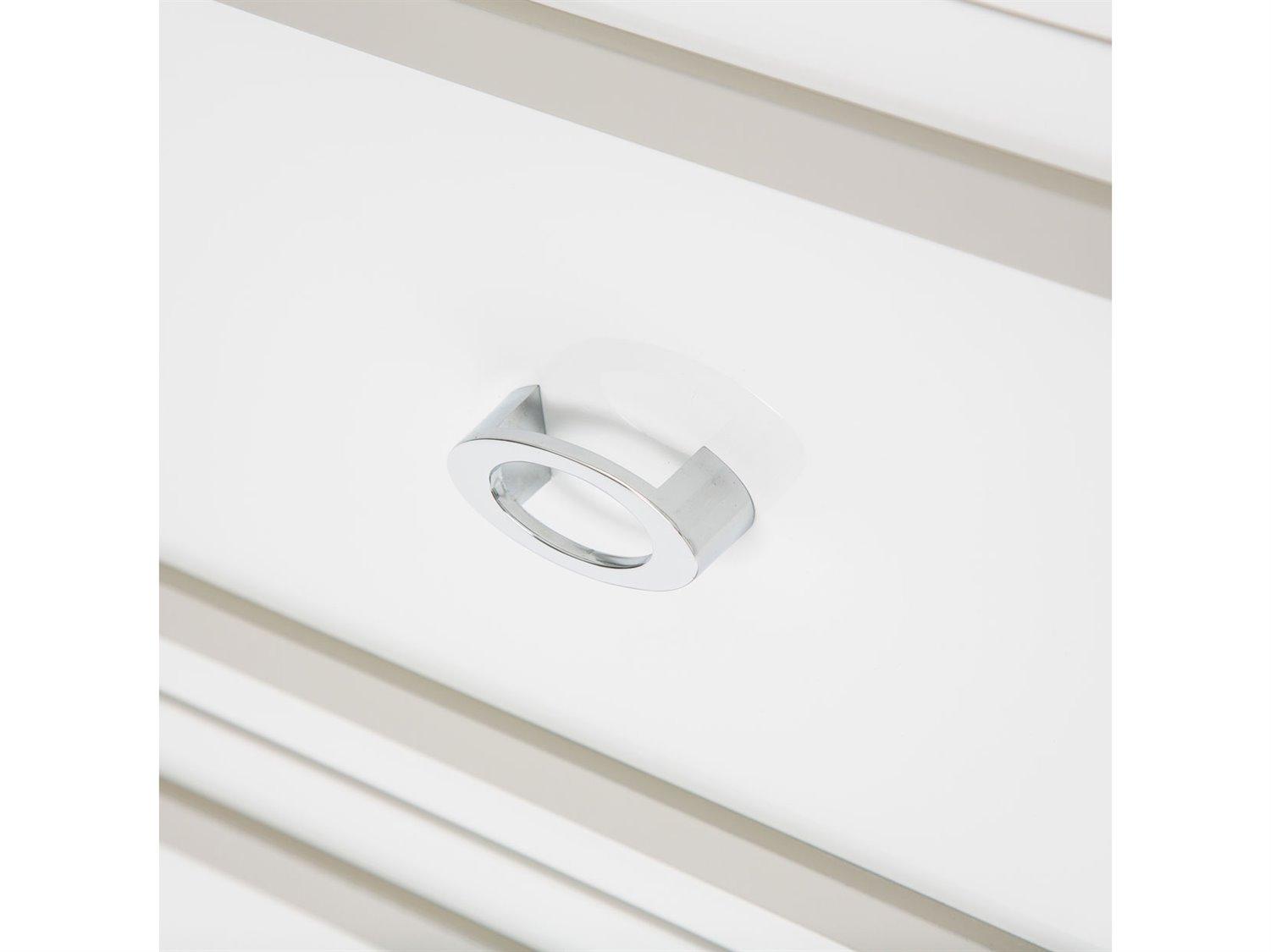 Michael Amini Sky Tower 2-Drawers White Nightstand