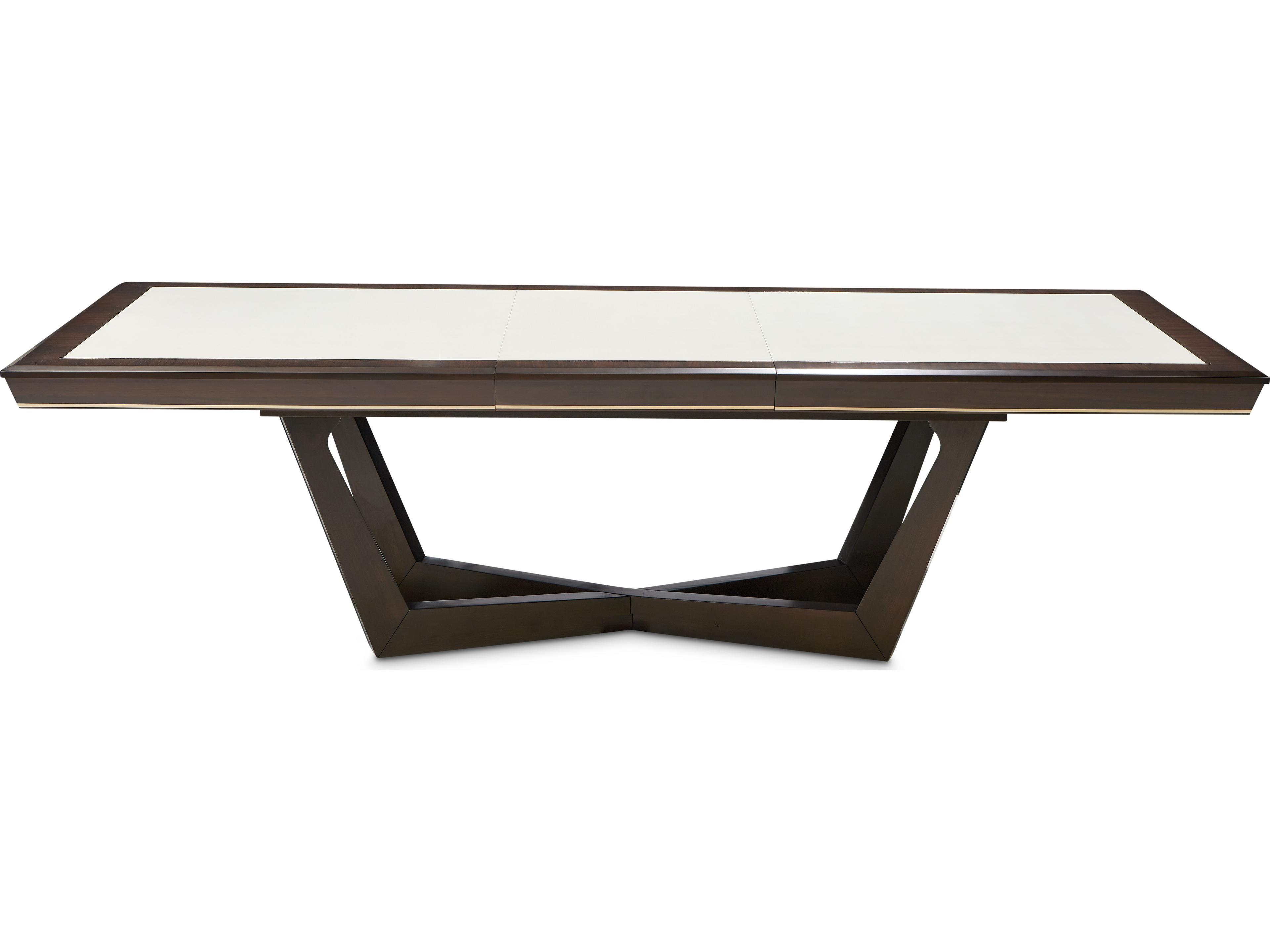 Michael Amini Belmont Place Rectangular Wood Espresso Dining Table