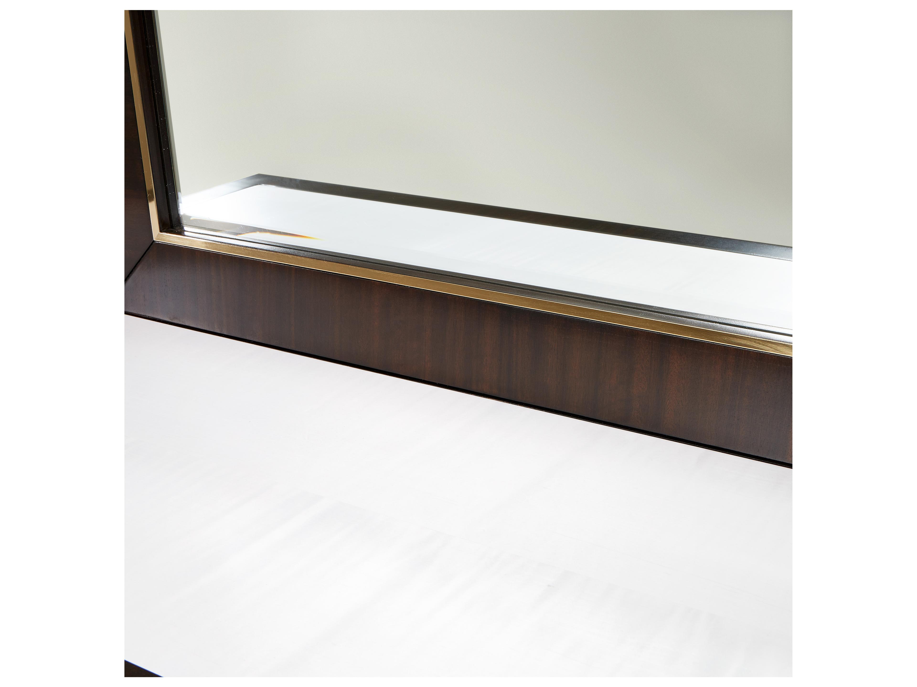 Michael Amini Belmont Place Brown Poplar Wood Dresser with Mirror