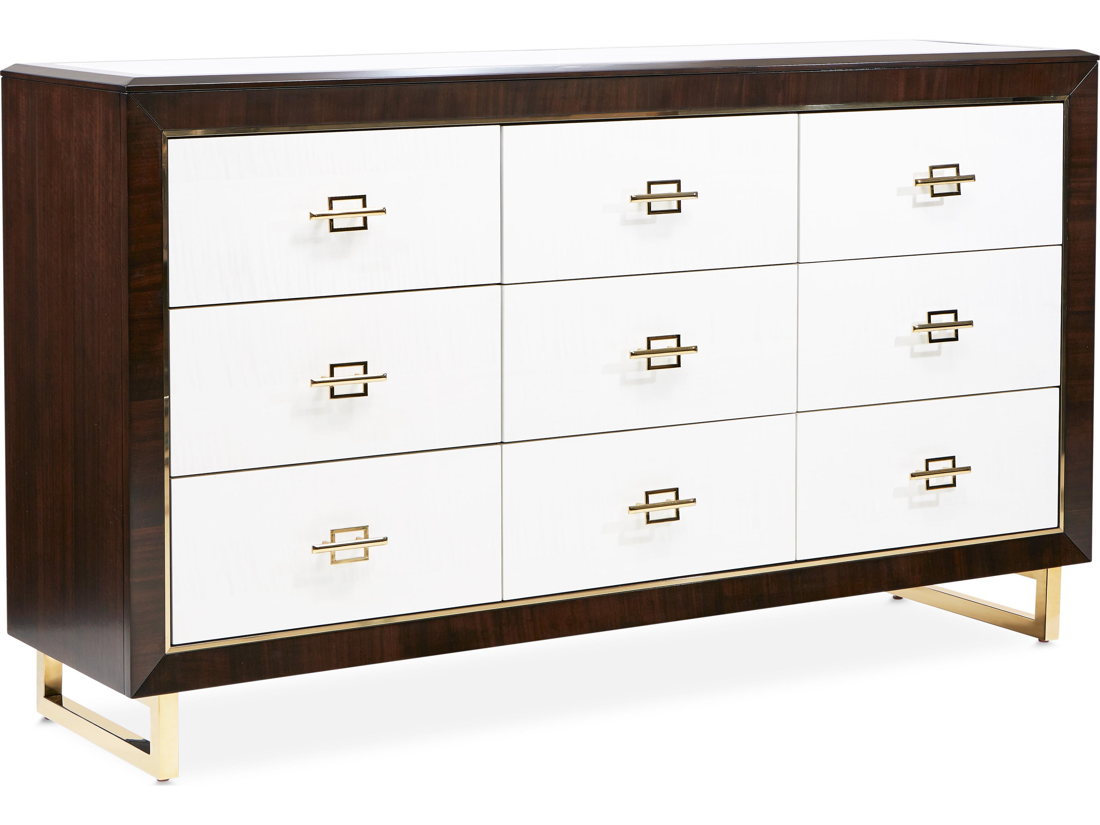 Michael Amini Belmont Place Brown Poplar Wood Dresser