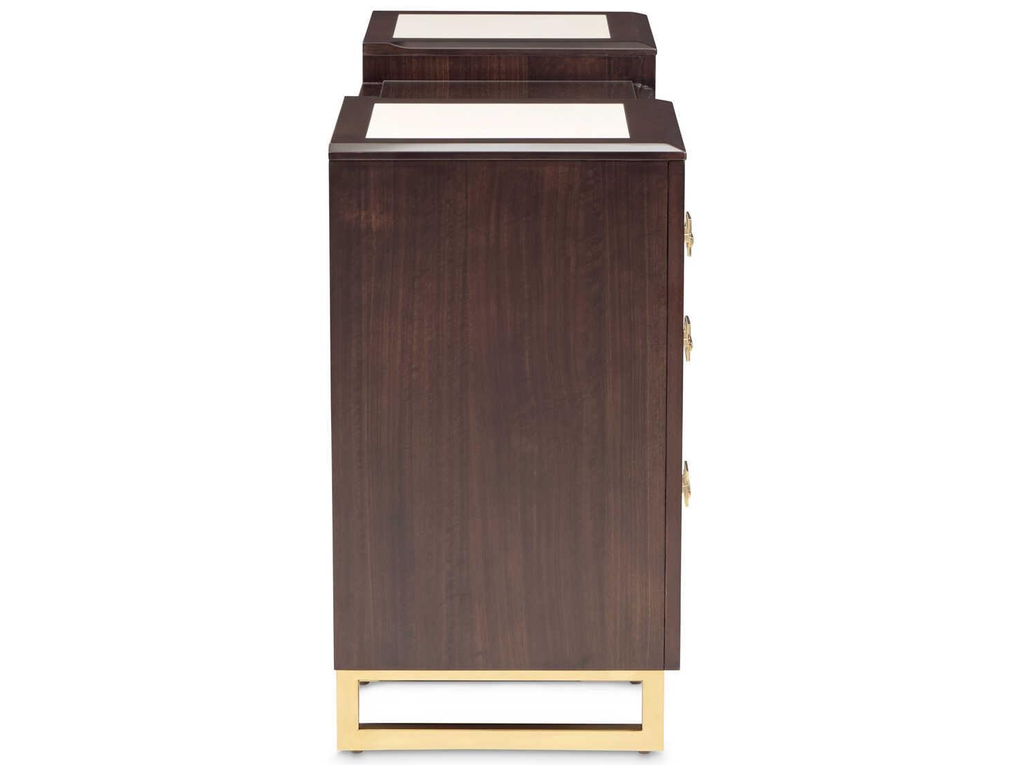 Michael Amini Belmont Place Espresso Poplar Wood Vanity Table