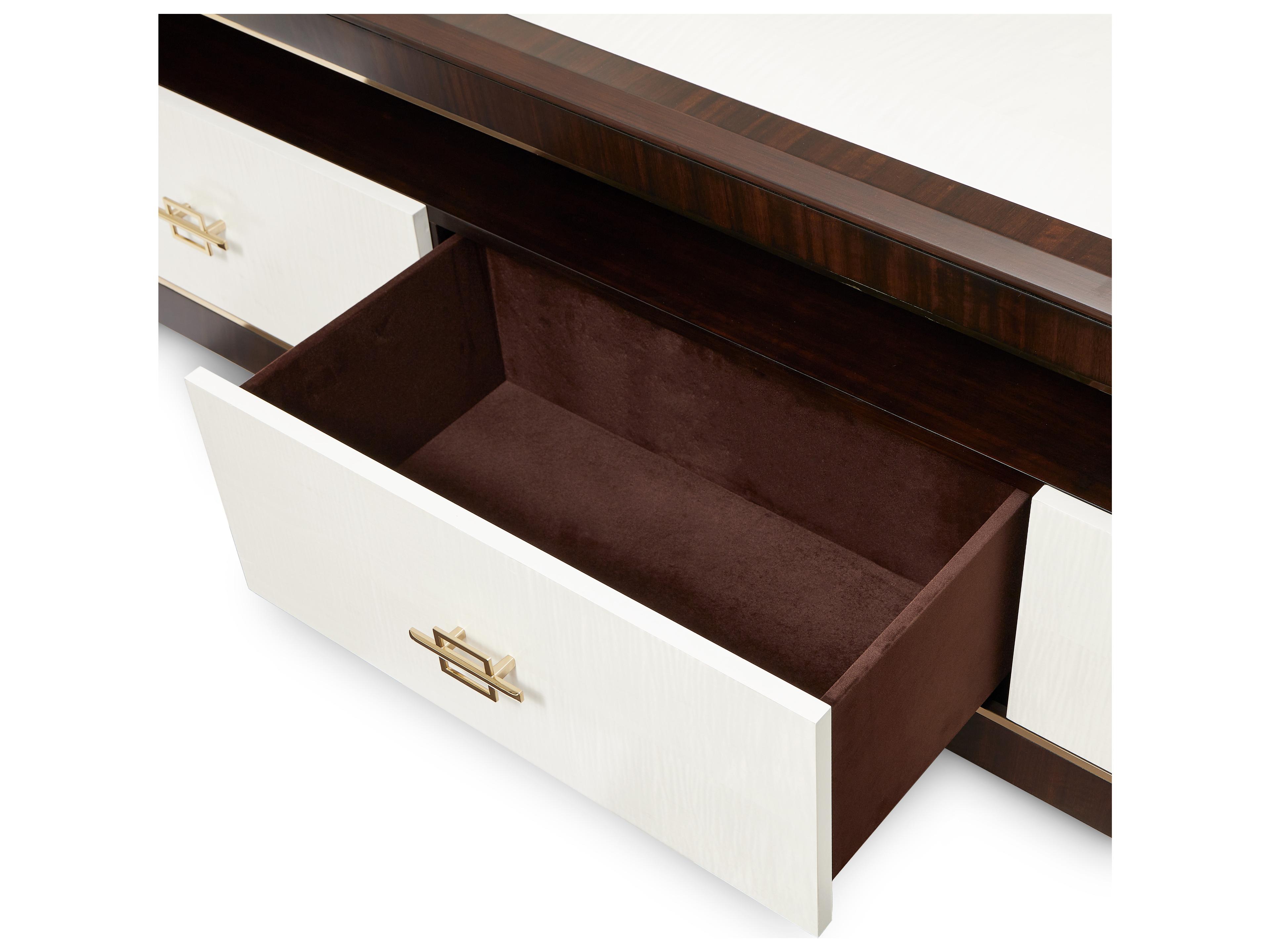 Michael Amini Belmont Place 82" Poplar Wood Espresso Media Console