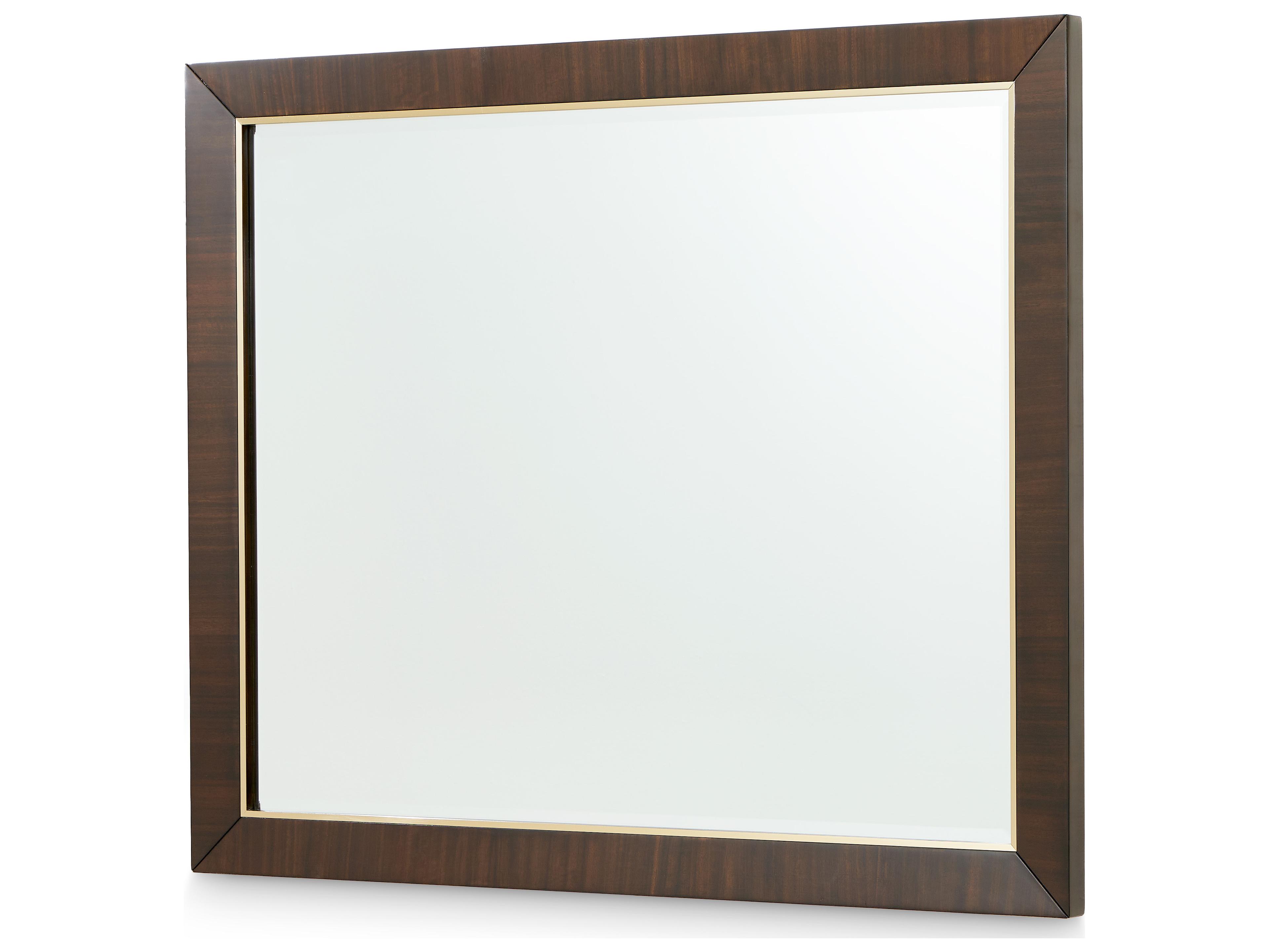 Michael Amini Belmont Place Espresso Rectangular Wall Mirror