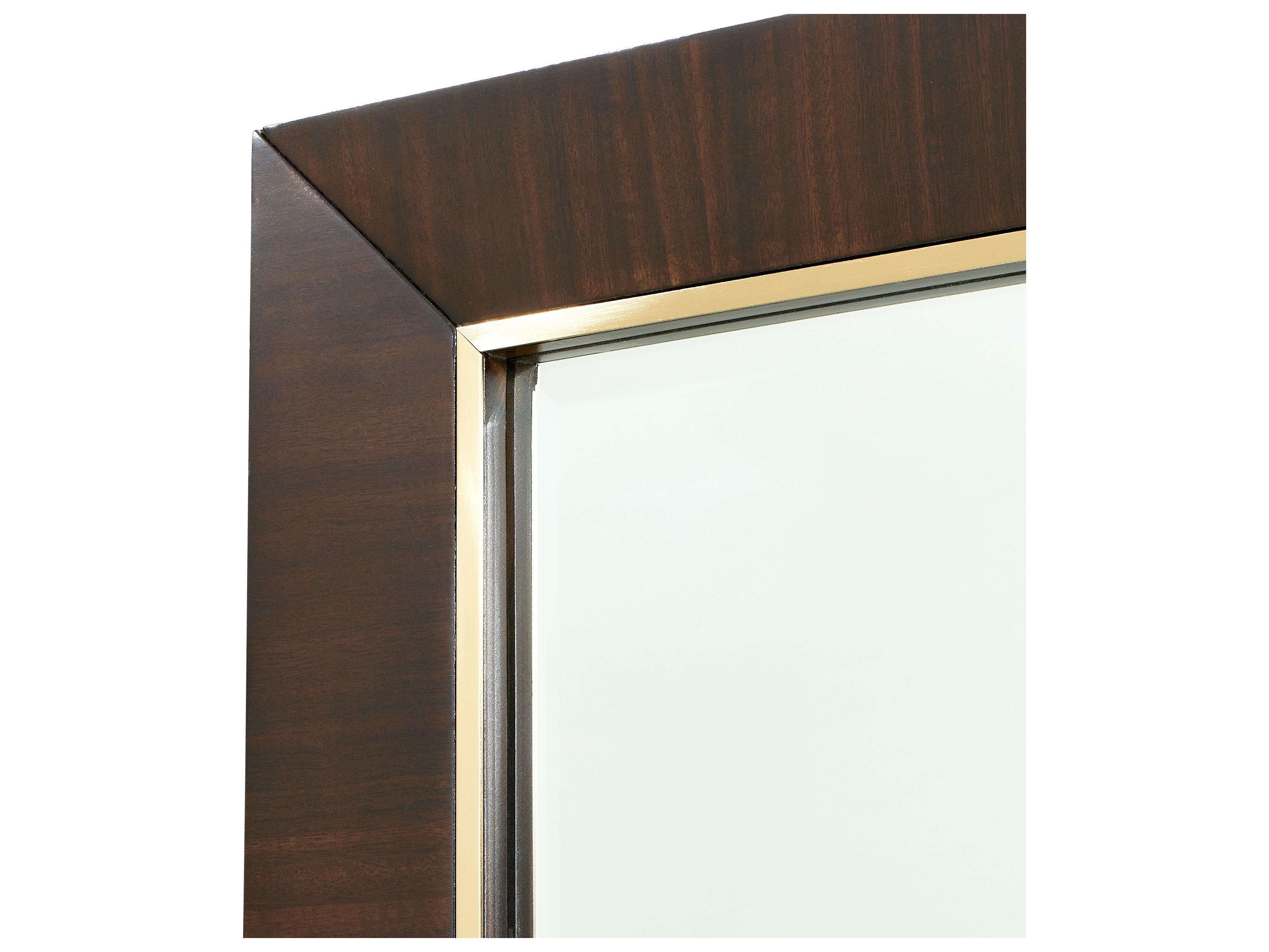 Michael Amini Belmont Place Espresso Rectangular Wall Mirror