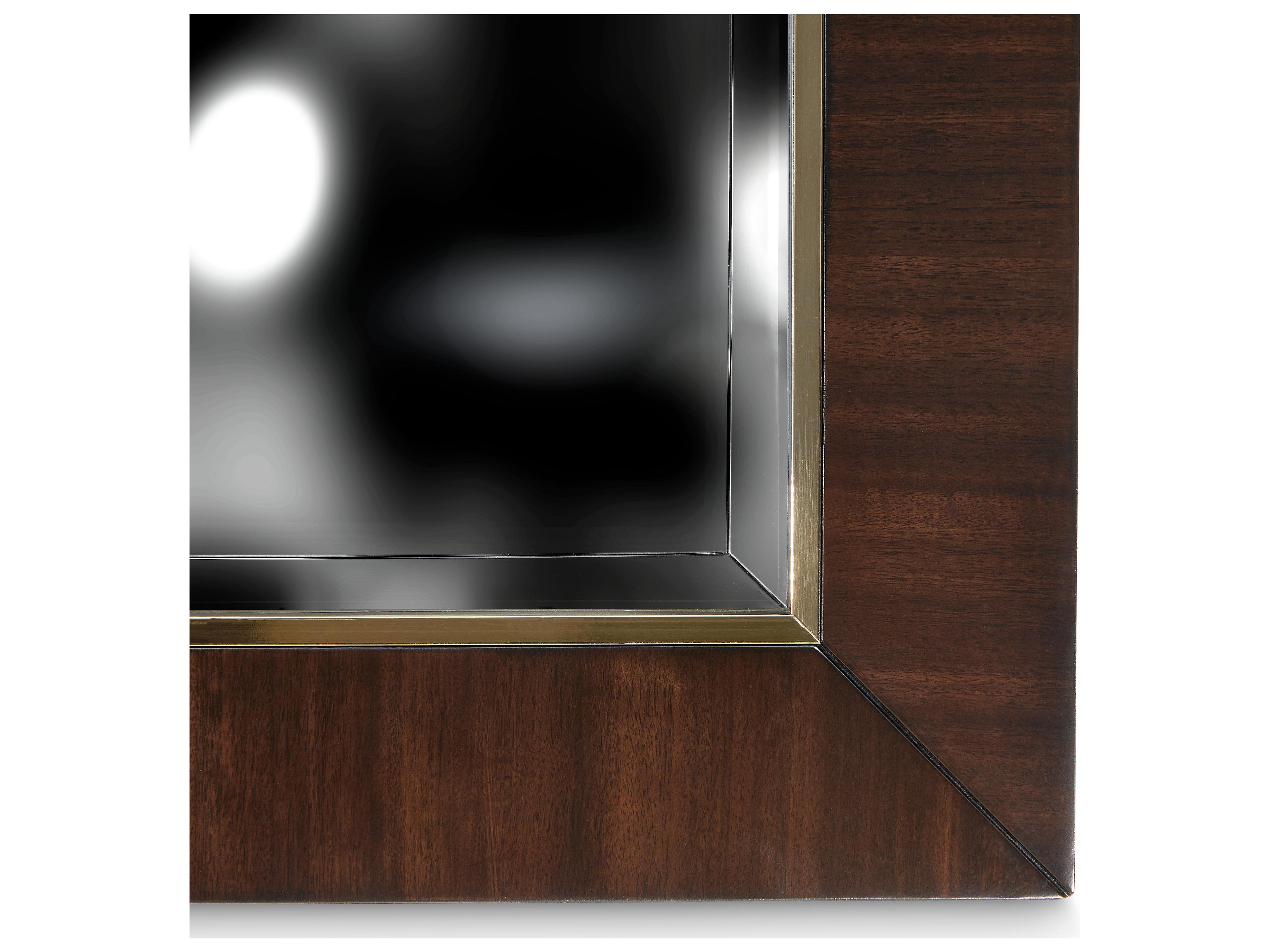 Michael Amini Belmont Place Espresso Rectangular Wall Mirror