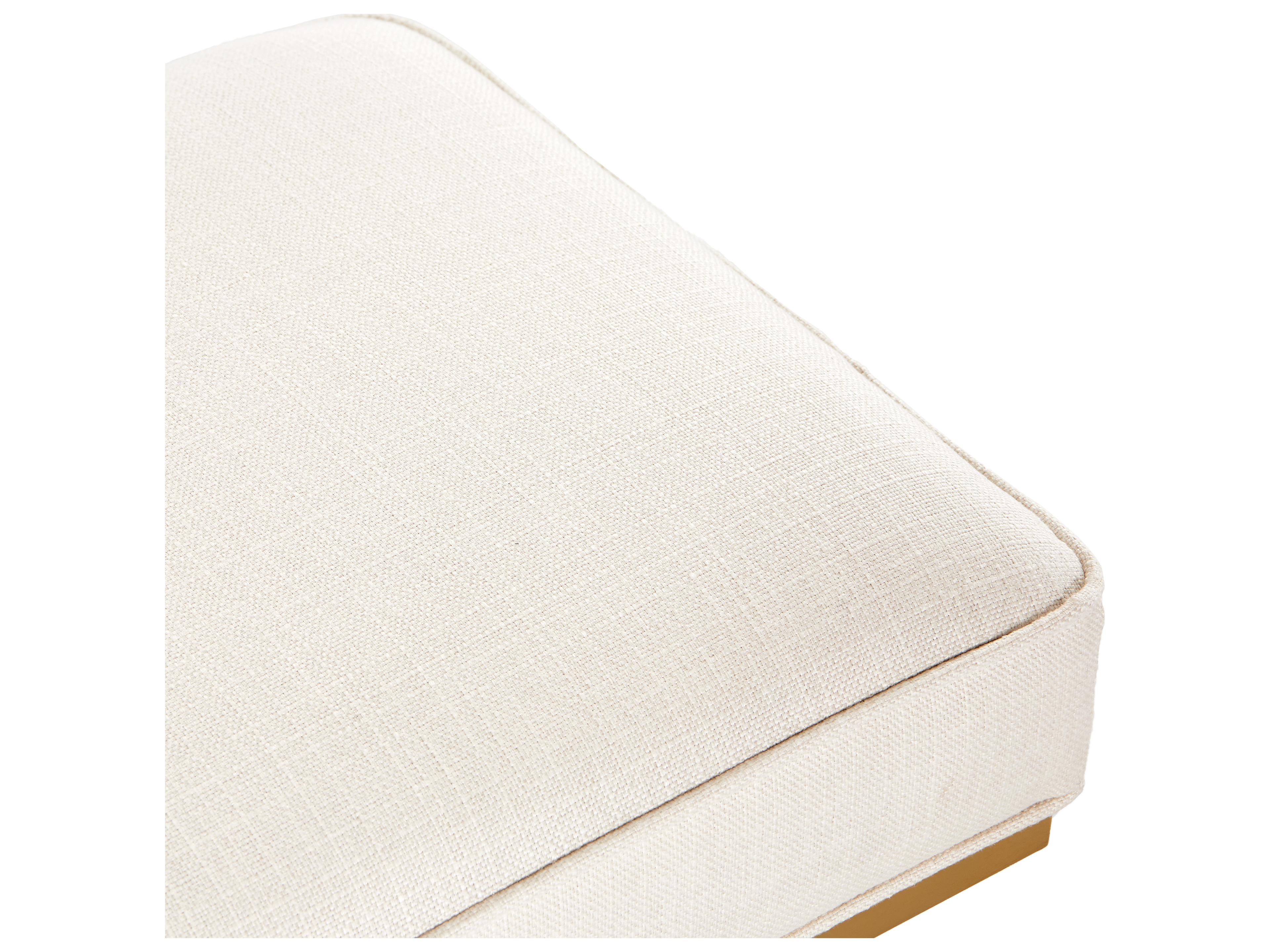 Michael Amini Belmont Place Cream Gold Upholstered Accent Bench