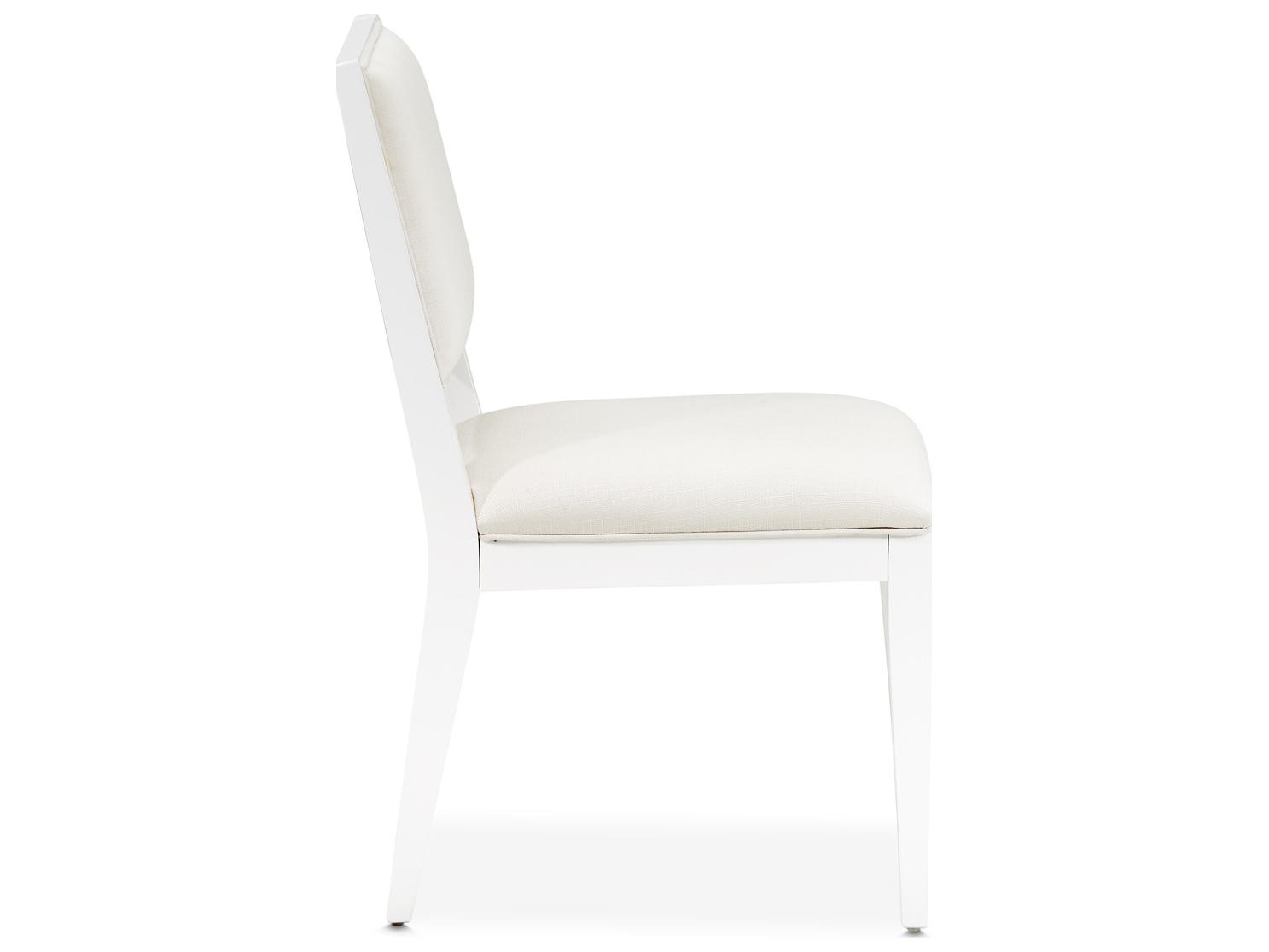 Michael Amini Palm Gate White Upholstered Armless Dining Chair