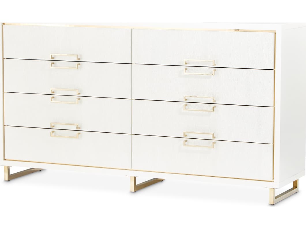 Michael Amini Palm Gate White Double Dresser