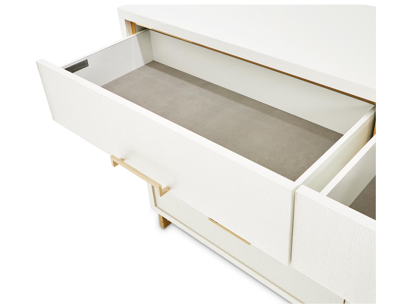 Michael Amini Palm Gate White Double Dresser