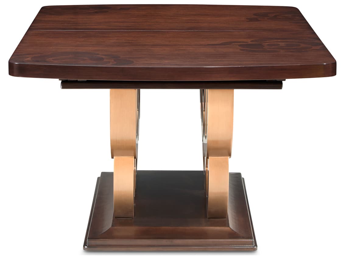 Michael Amini Camellia Field Warm Pecan Rectangular Wood Dining Table