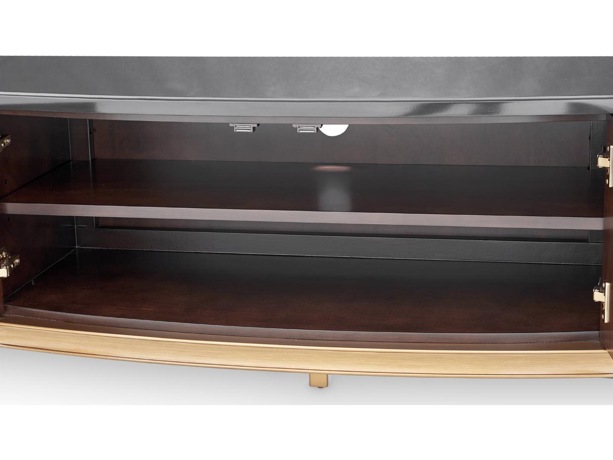 Michael Amini Camellia Field 78" Poplar Wood Warm Pecan Media Console