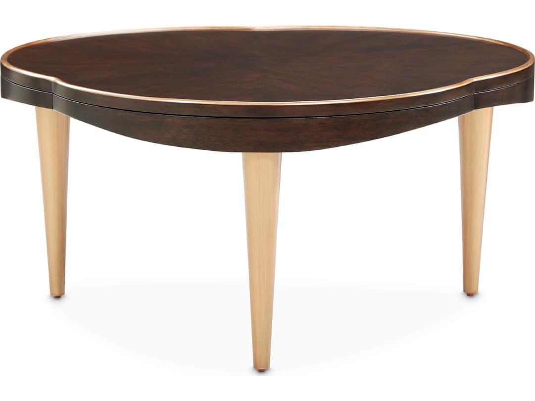 Michael Amini Camellia Field Wood Warm Pecan Coffee Table