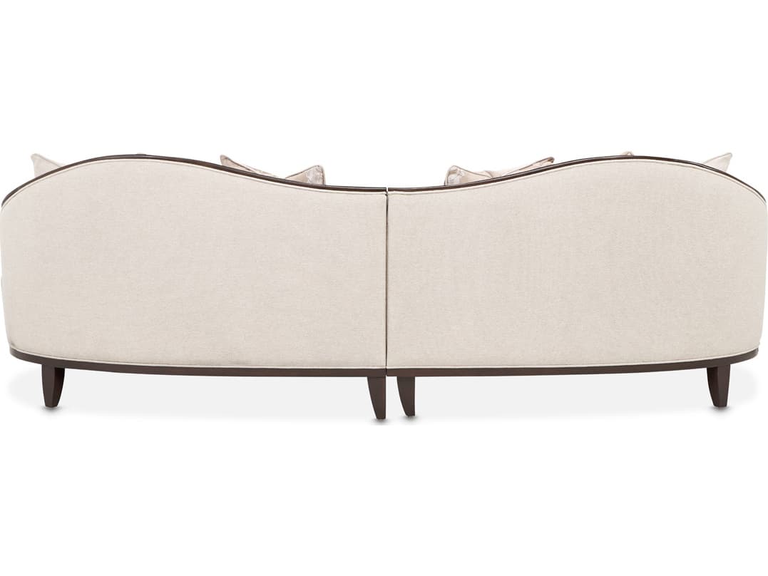 Michael Amini Camellia Field Warm Pecan Linen Beige Upholstered Modular