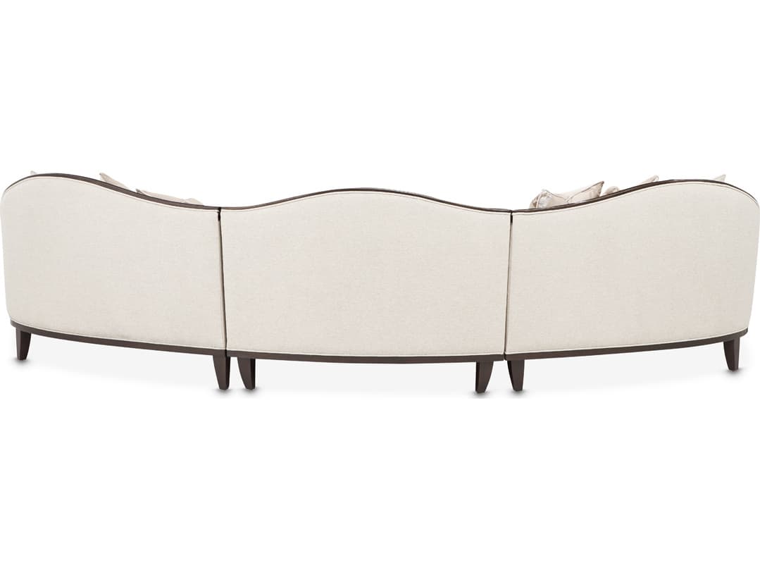 Michael Amini Camellia Field Warm Pecan Linen Beige Upholstered Modular