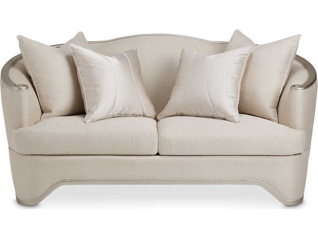 Luxecor Gilded Champagne Beige Upholstered Loveseat