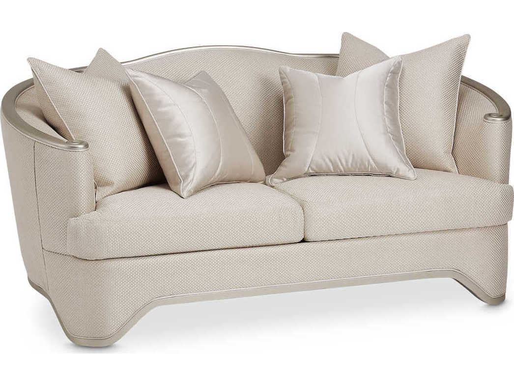 Luxecor Gilded Champagne Beige Upholstered Loveseat