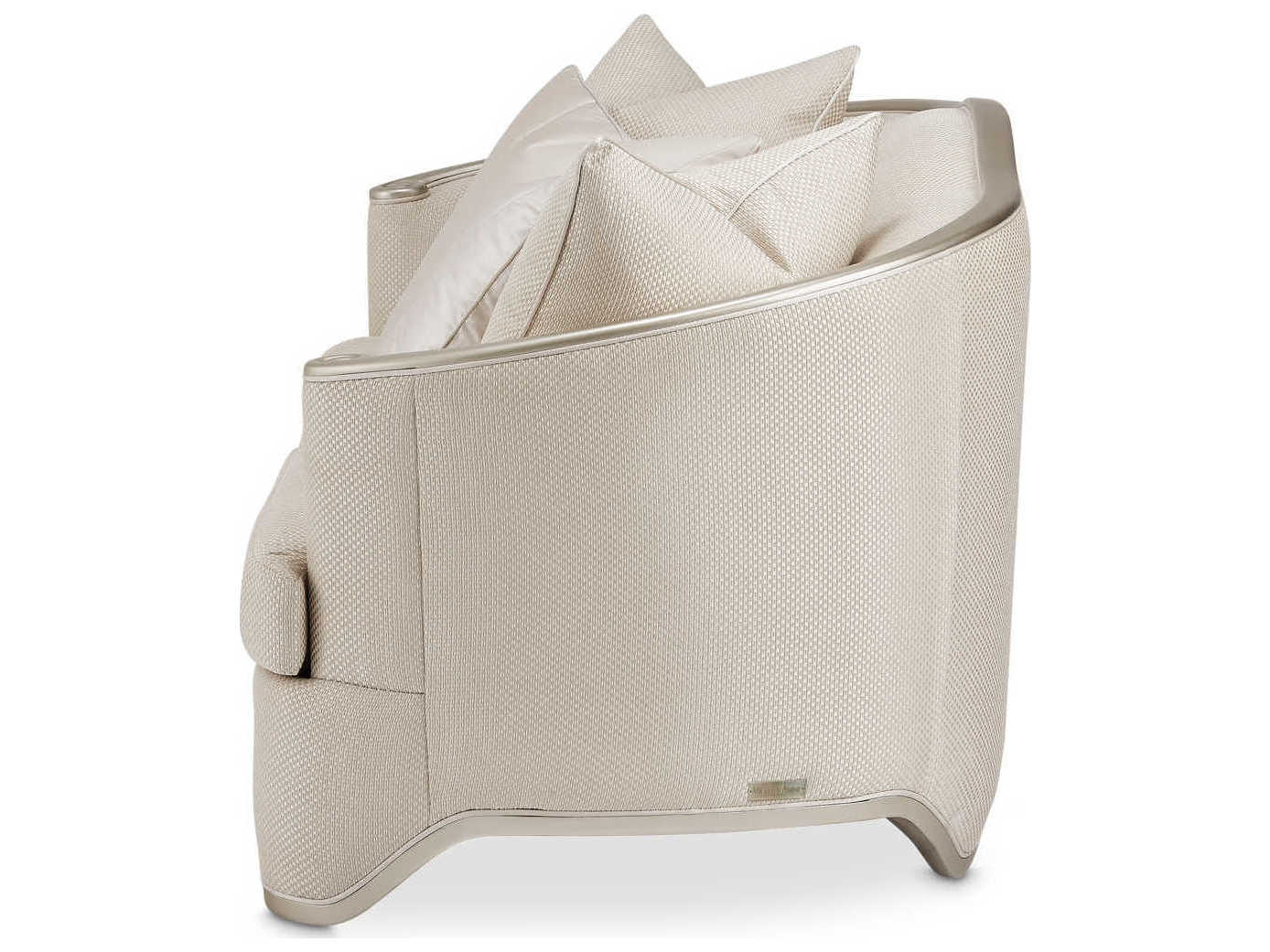 Luxecor Gilded Champagne Beige Upholstered Loveseat