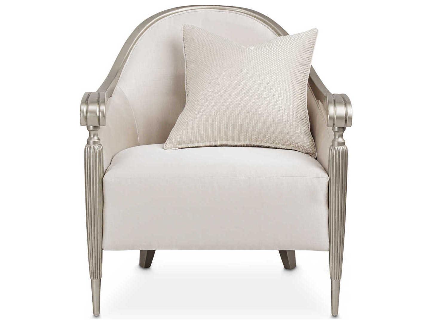 Michael Amini London Place Beige Fabric Accent Chair