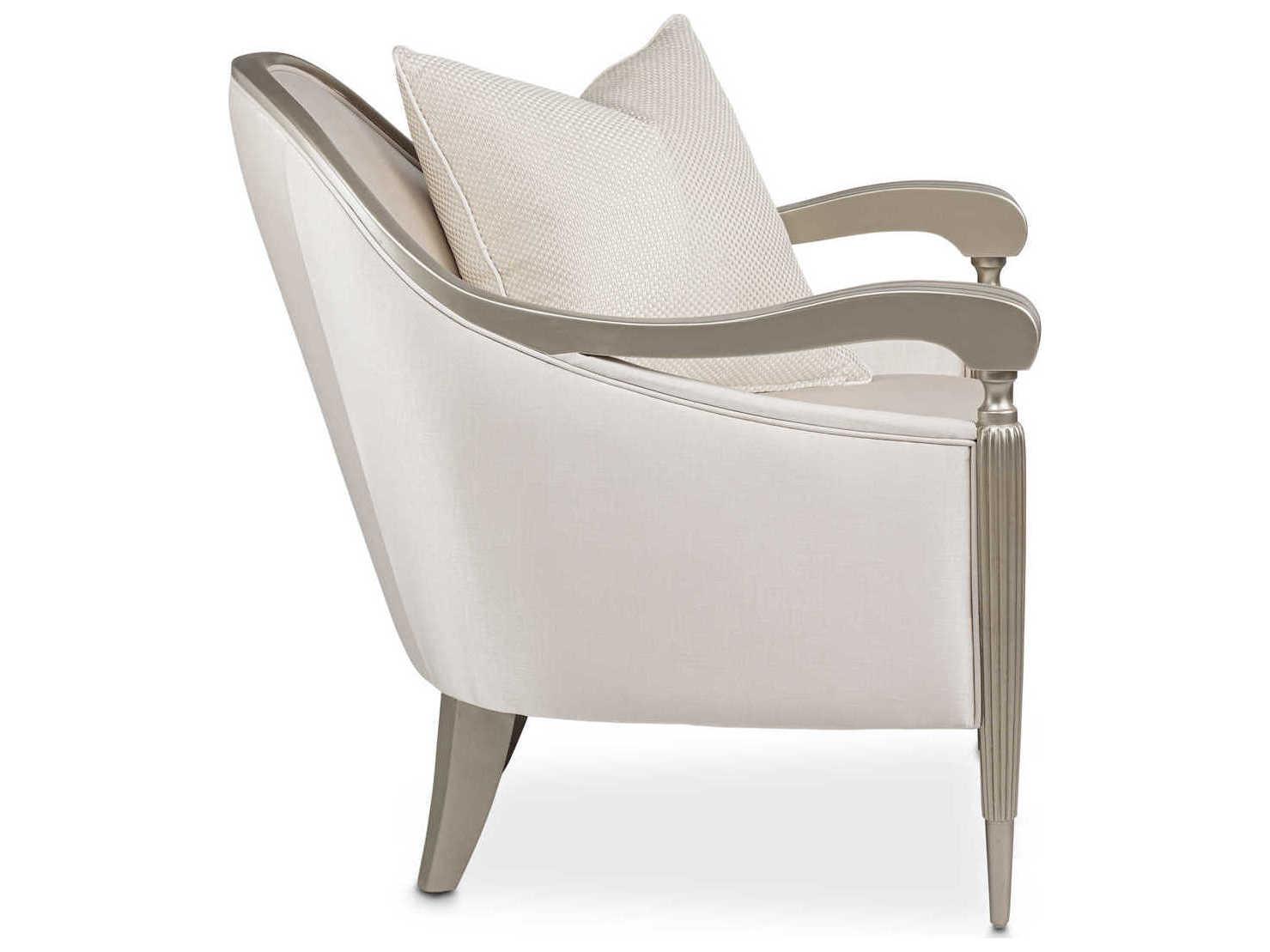 Michael Amini London Place Beige Fabric Accent Chair