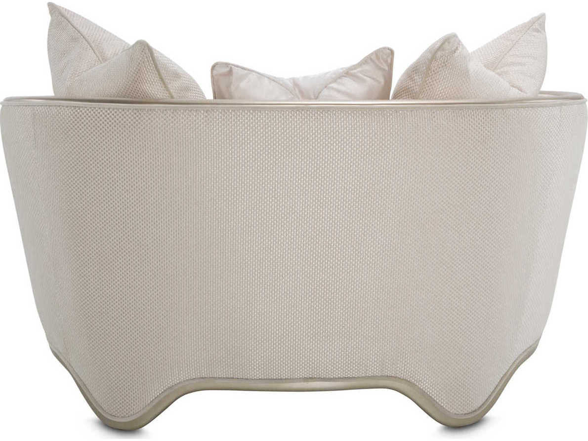 Michael Amini London Place Beige Fabric Chair and a Half