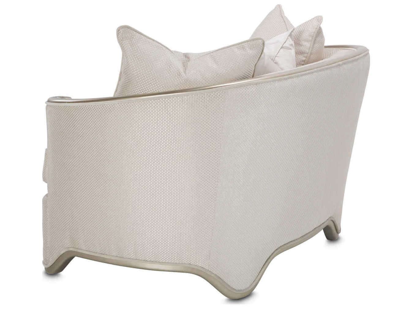 Michael Amini London Place Beige Fabric Chair and a Half