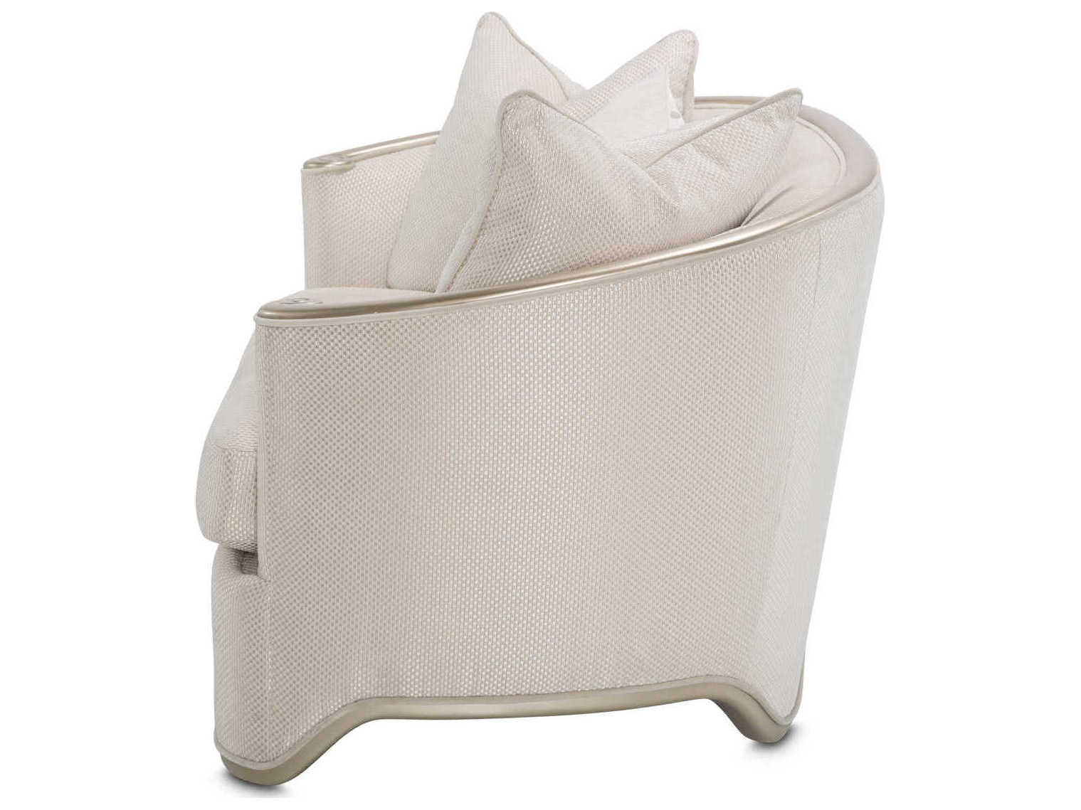 Michael Amini London Place Beige Fabric Chair and a Half