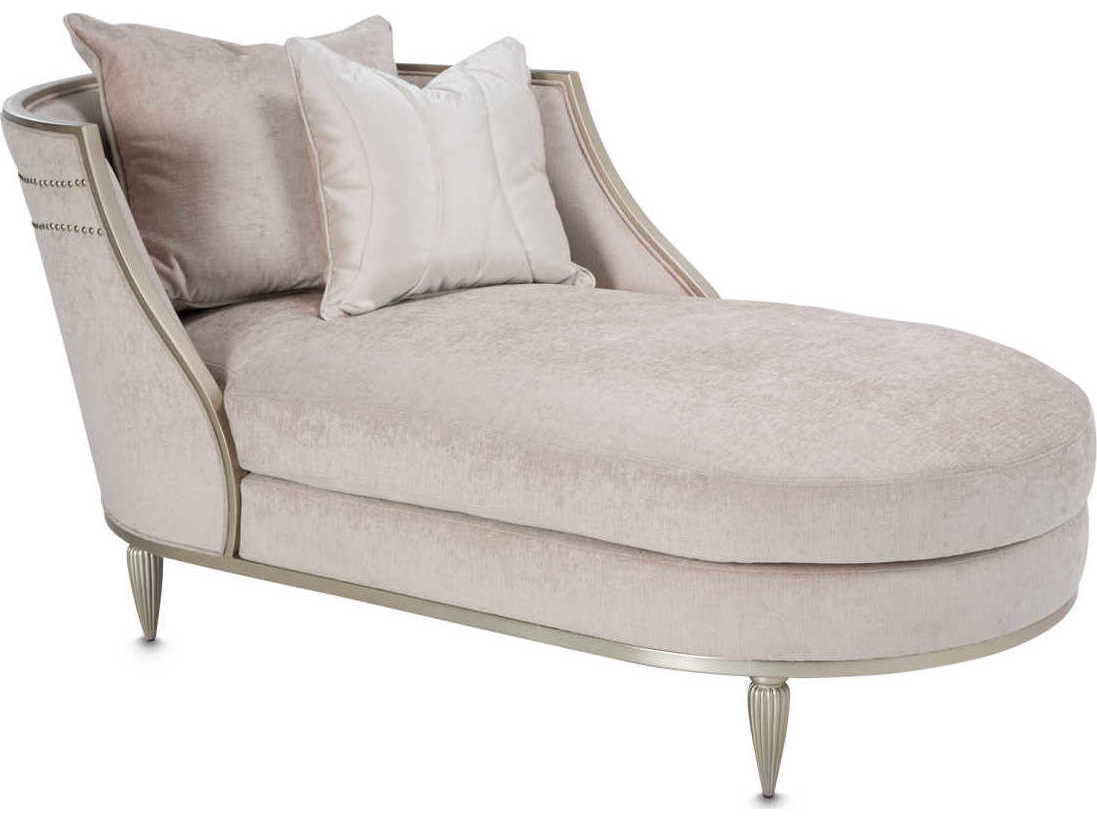 Luxecor Gilded Parchment Beige Upholstered Chaise