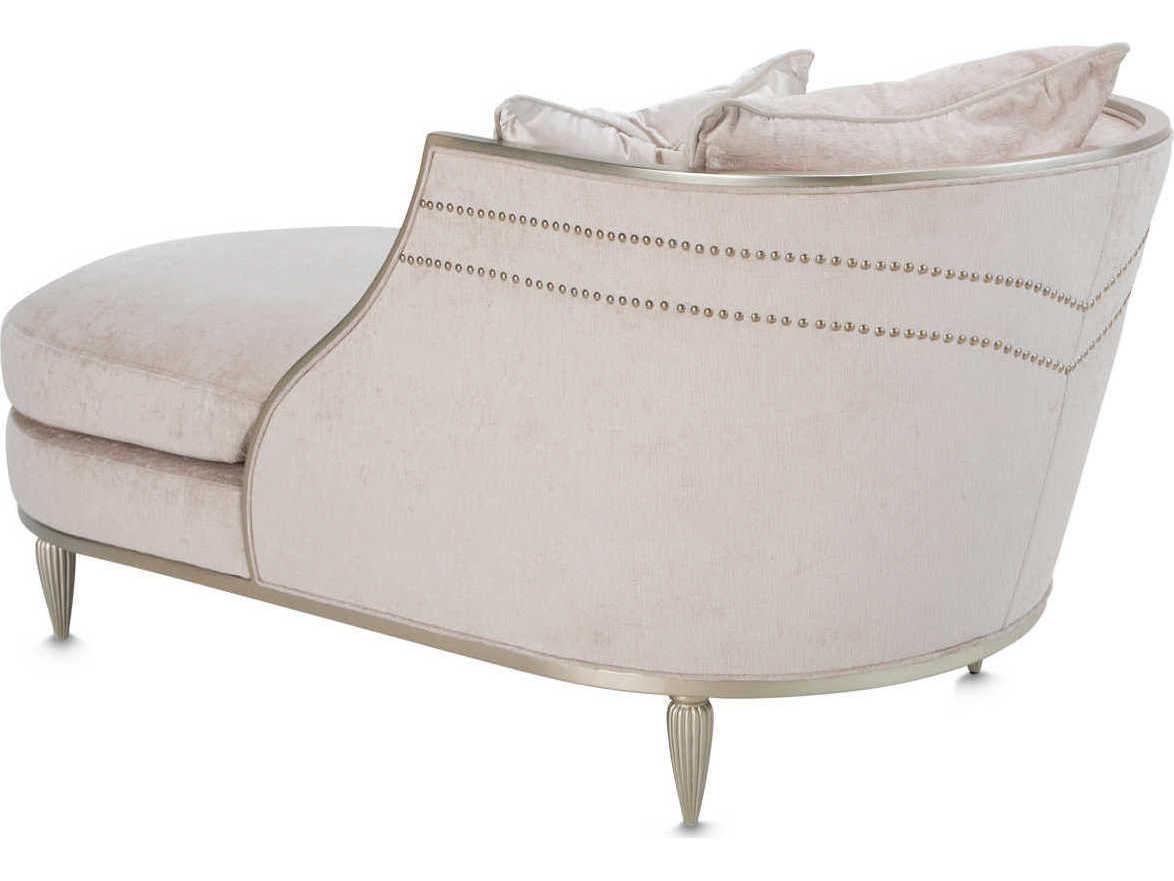 Luxecor Gilded Parchment Beige Upholstered Chaise