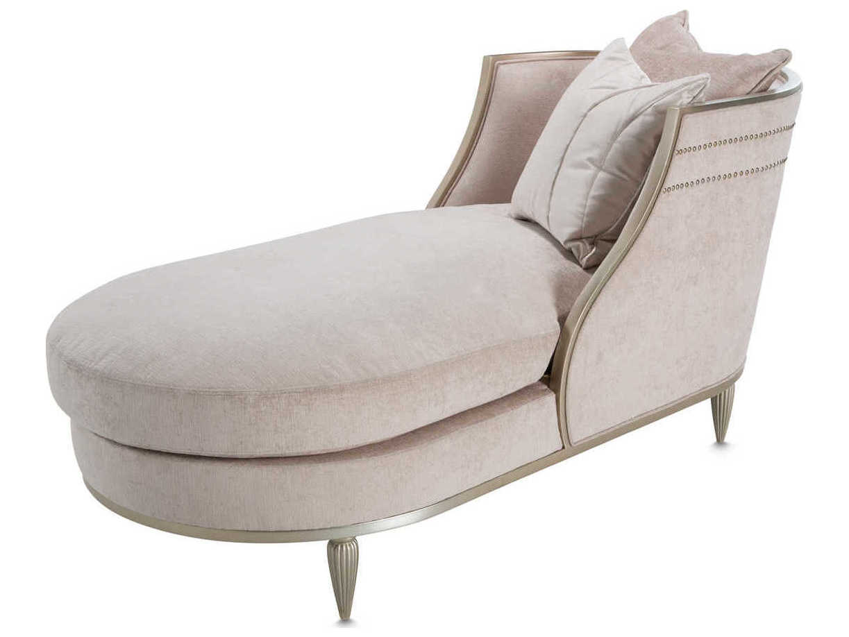 Luxecor Gilded Parchment Beige Upholstered Chaise